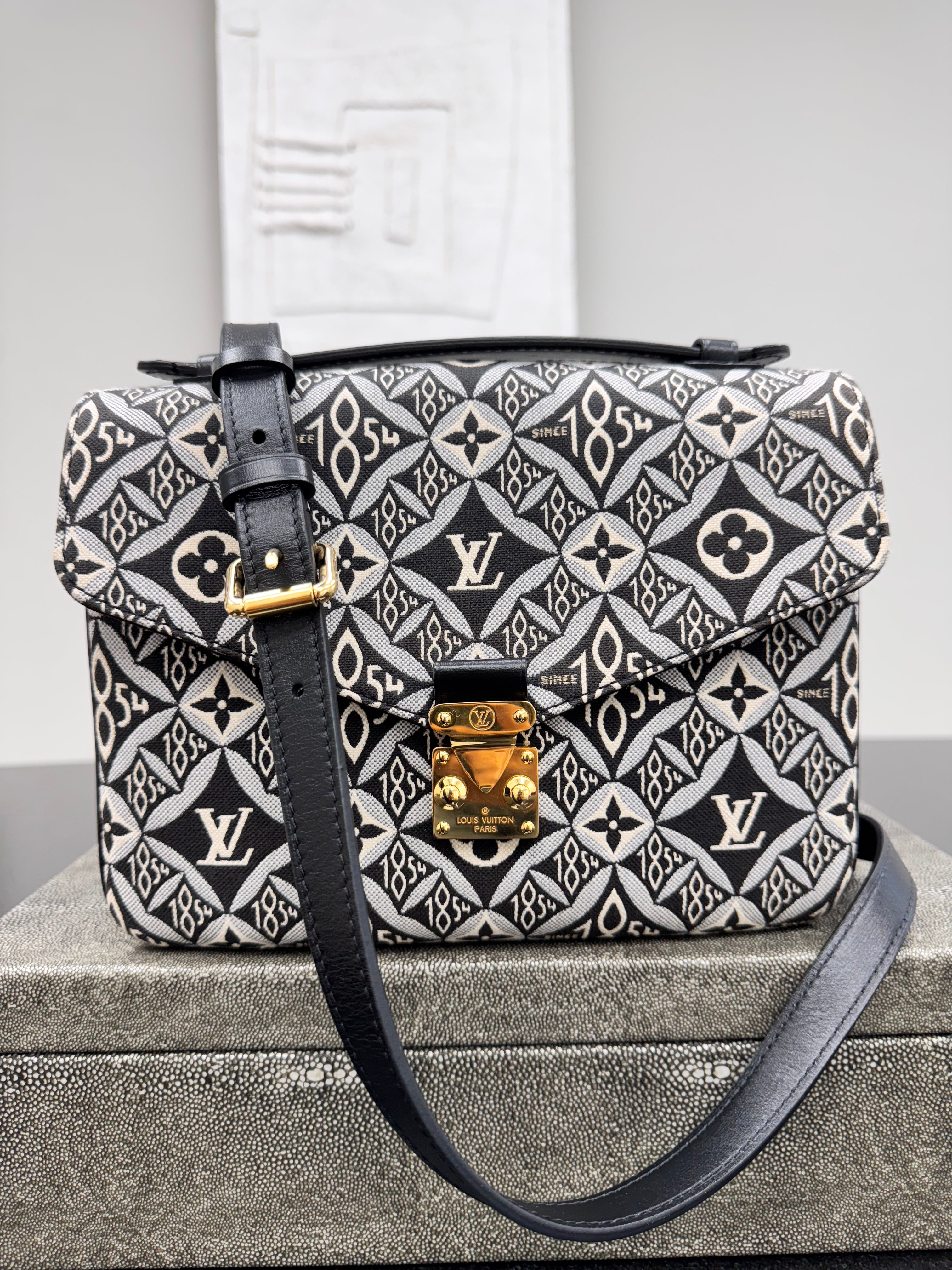 Louis Vuitton Black Canvas Pochette Metis 1854 Crossbody Bag