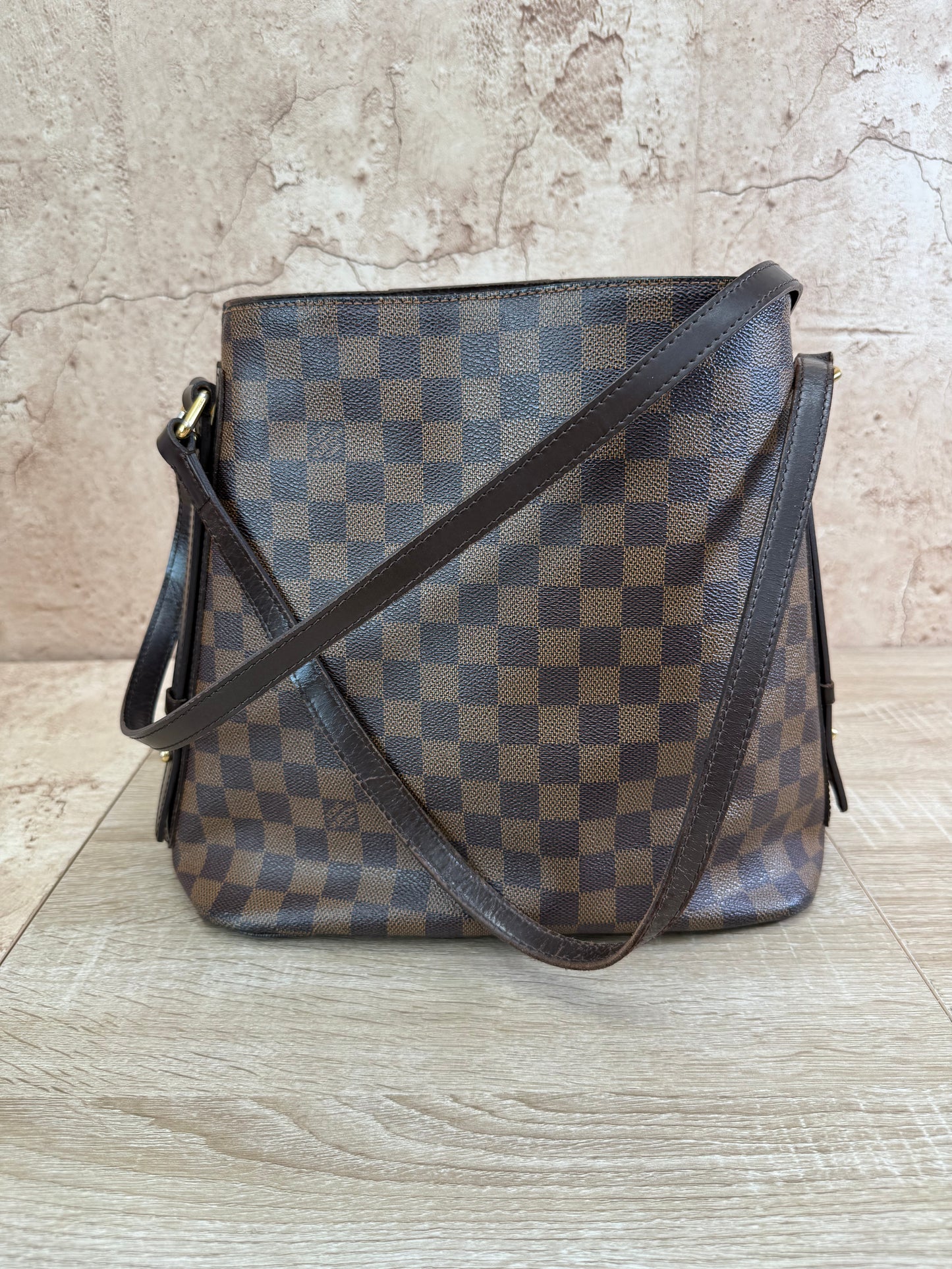 Louis Vuitton Damier Ebene Cabas Rivington Hobo Bag