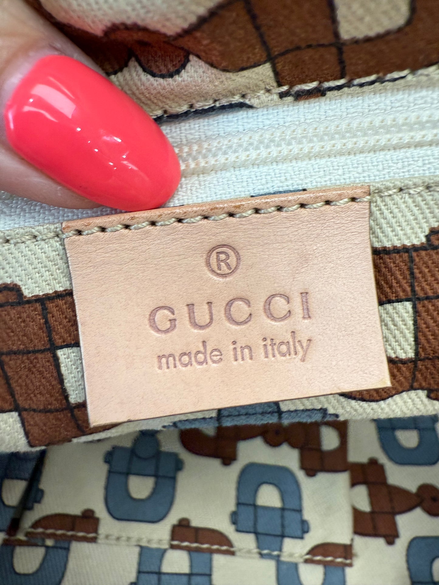 Gucci Ivory Canvas New Britt Tote Bag