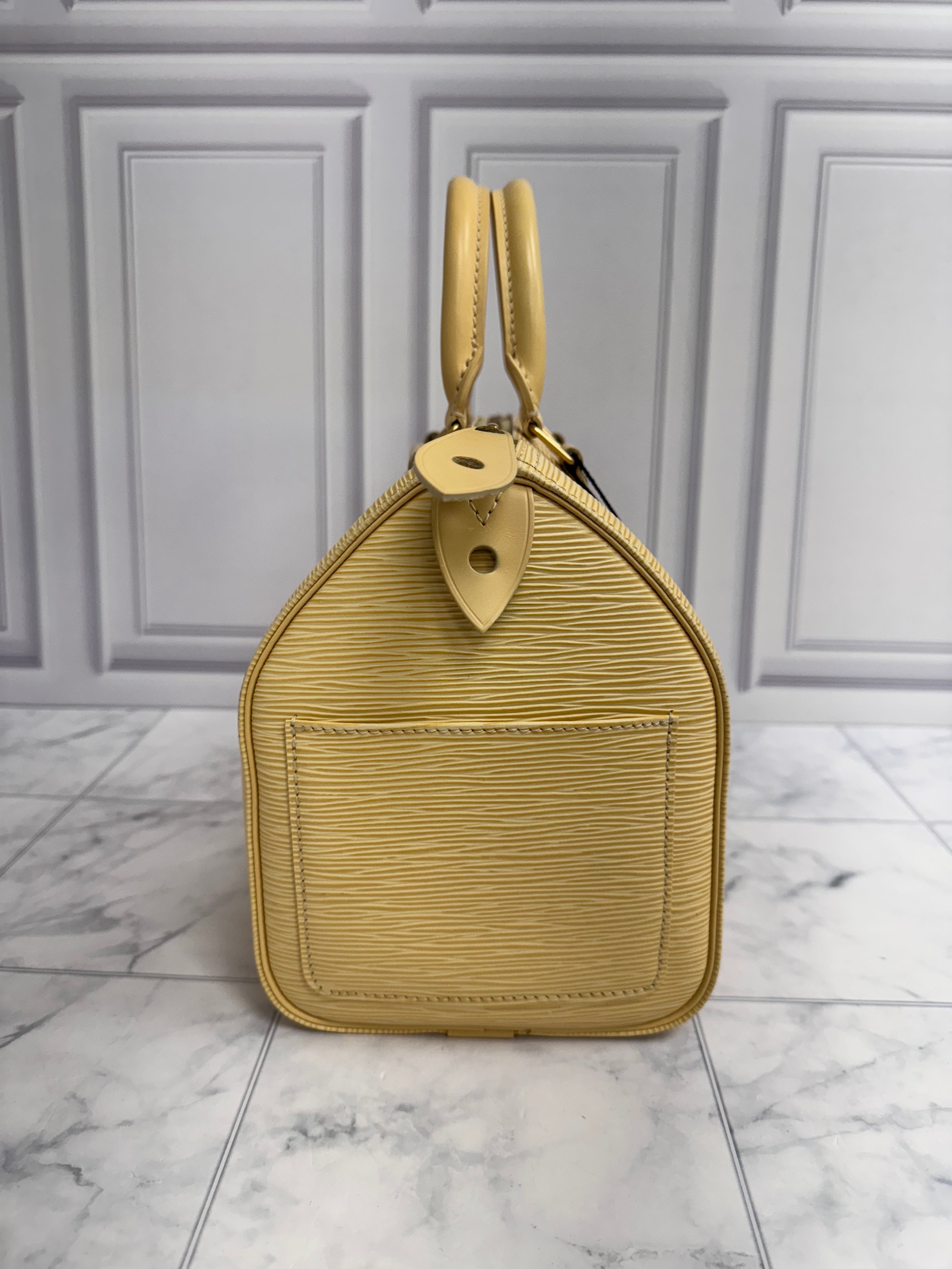 Louis Vuitton Yellow Epi Leather Speedy 25