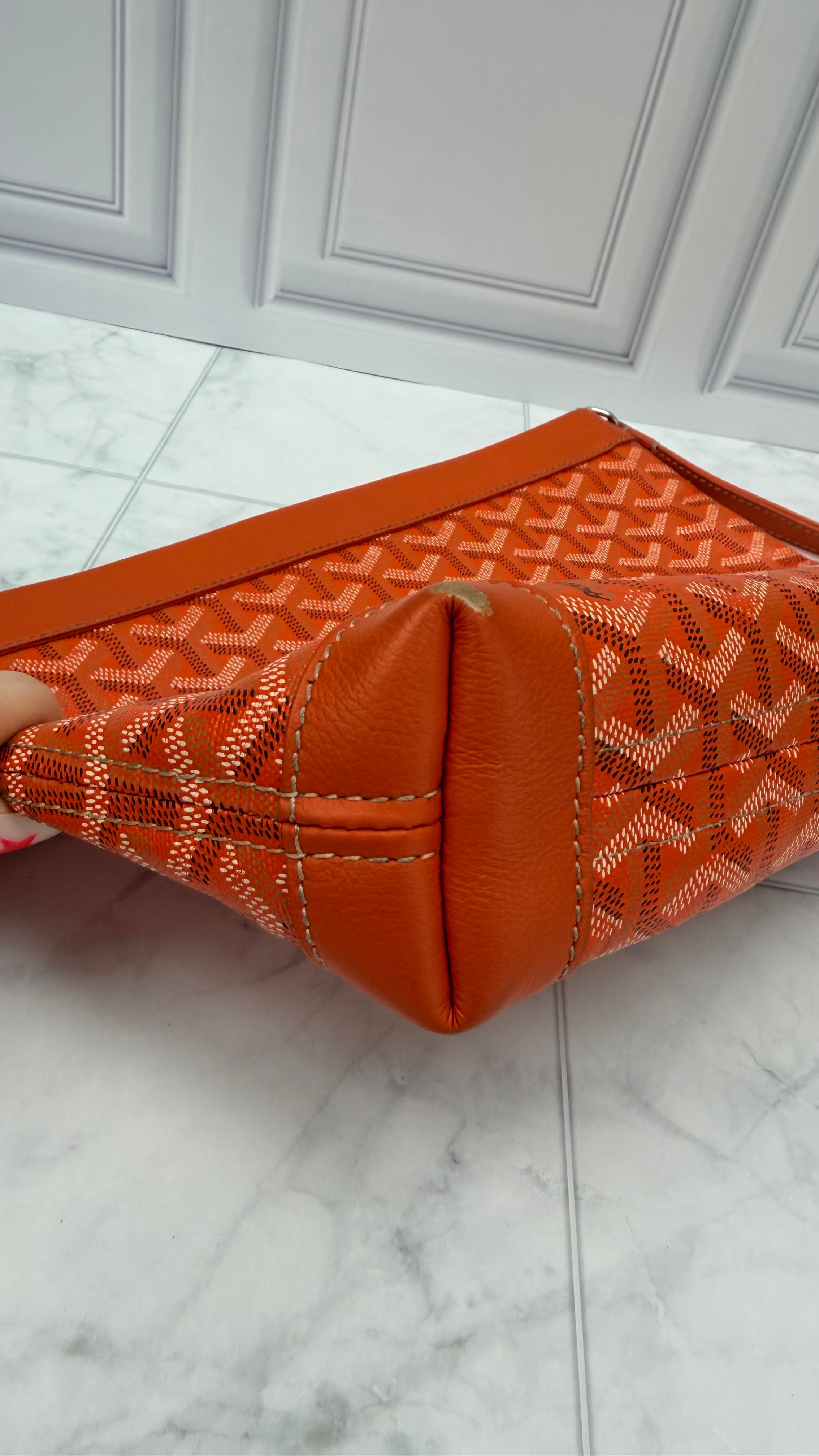 *DONS DROP* Goyard Orange Goyardine Canvas Pouch