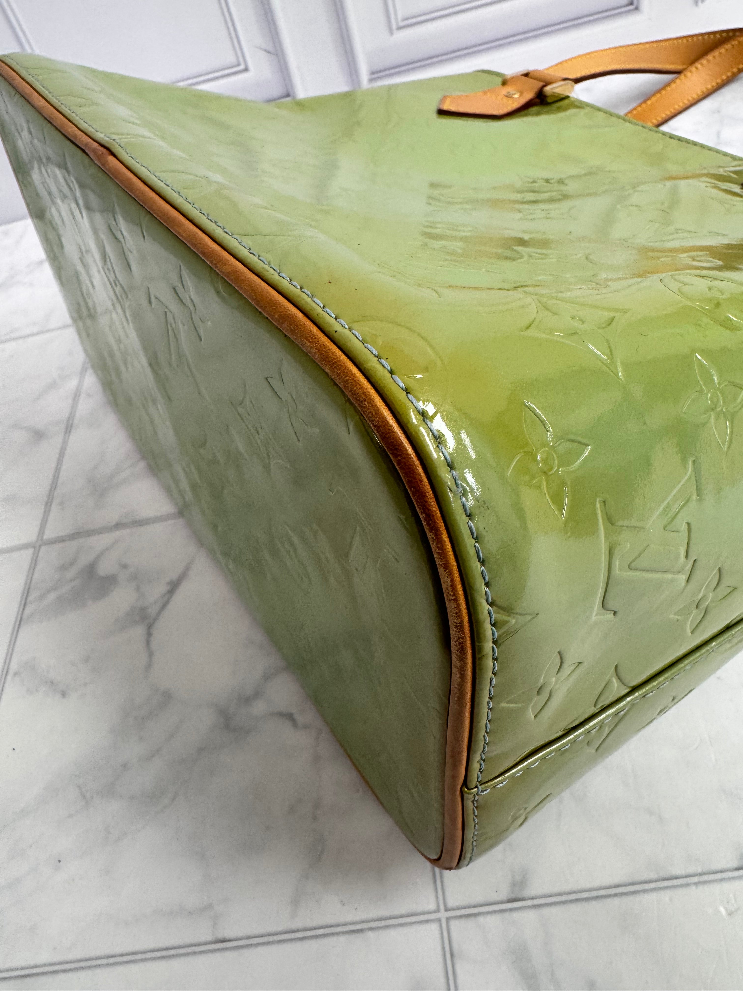 Louis Vuitton Green Monogram Vernis Houston Tote Bag