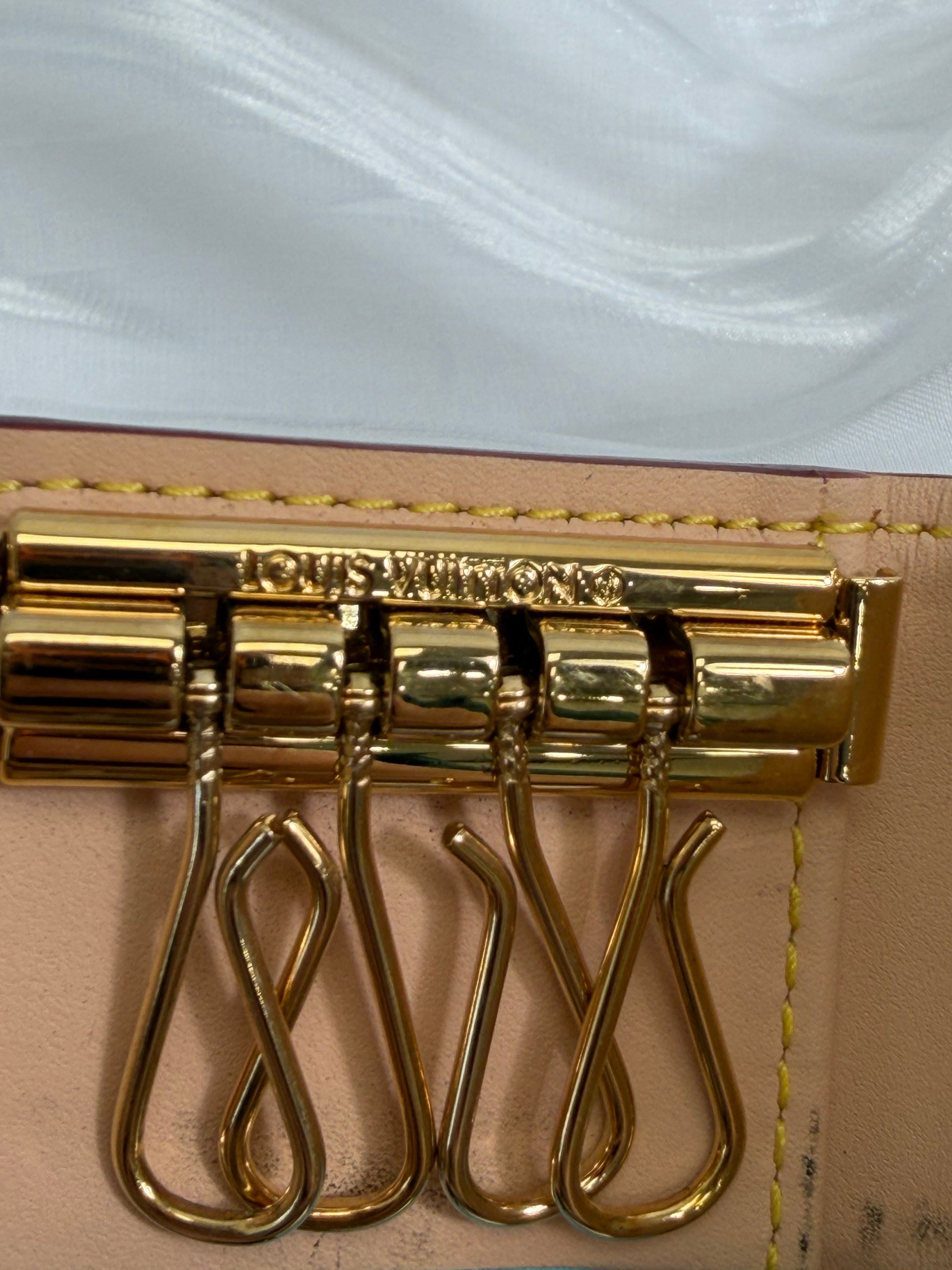 Louis Vuitton White Multicolore 4 Key Ring Holder