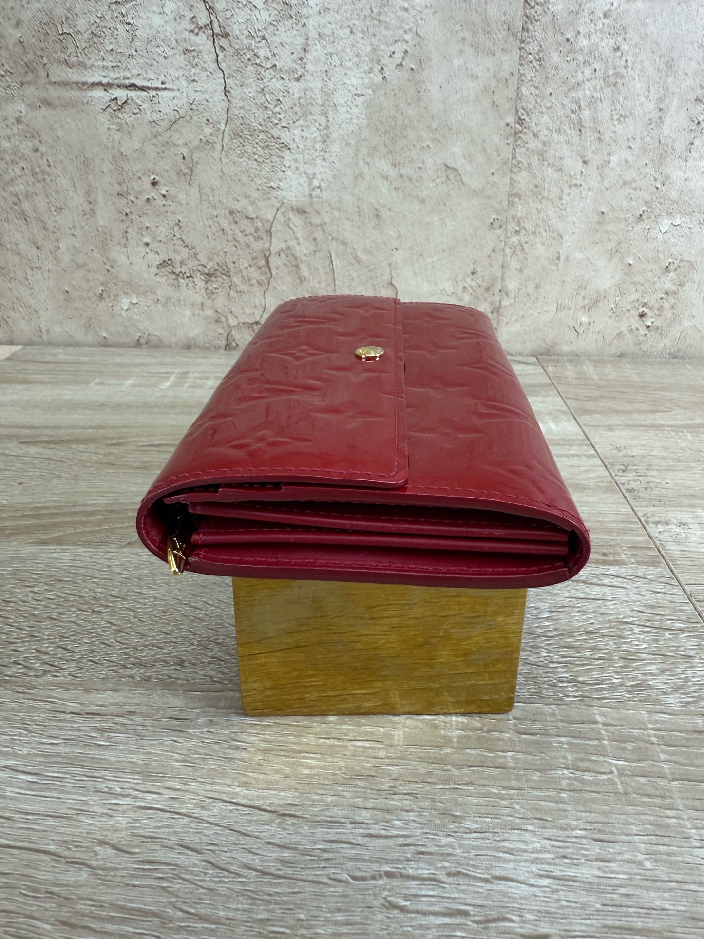 Louis Vuitton Red Vernis Sarah Wallet
