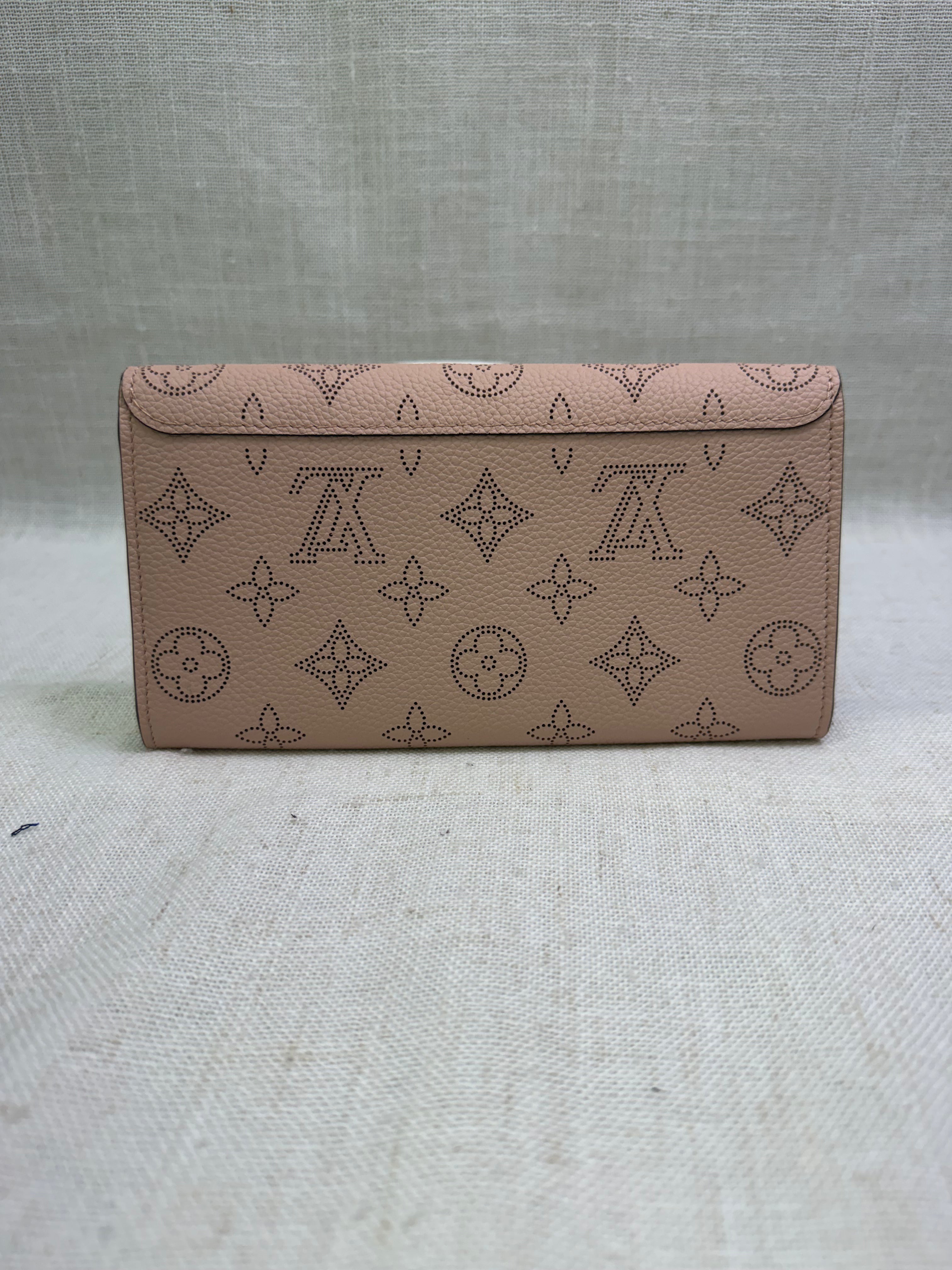 BRAND NEW- Louis Vuitton Pink Mahina Leather Sarah Wallet