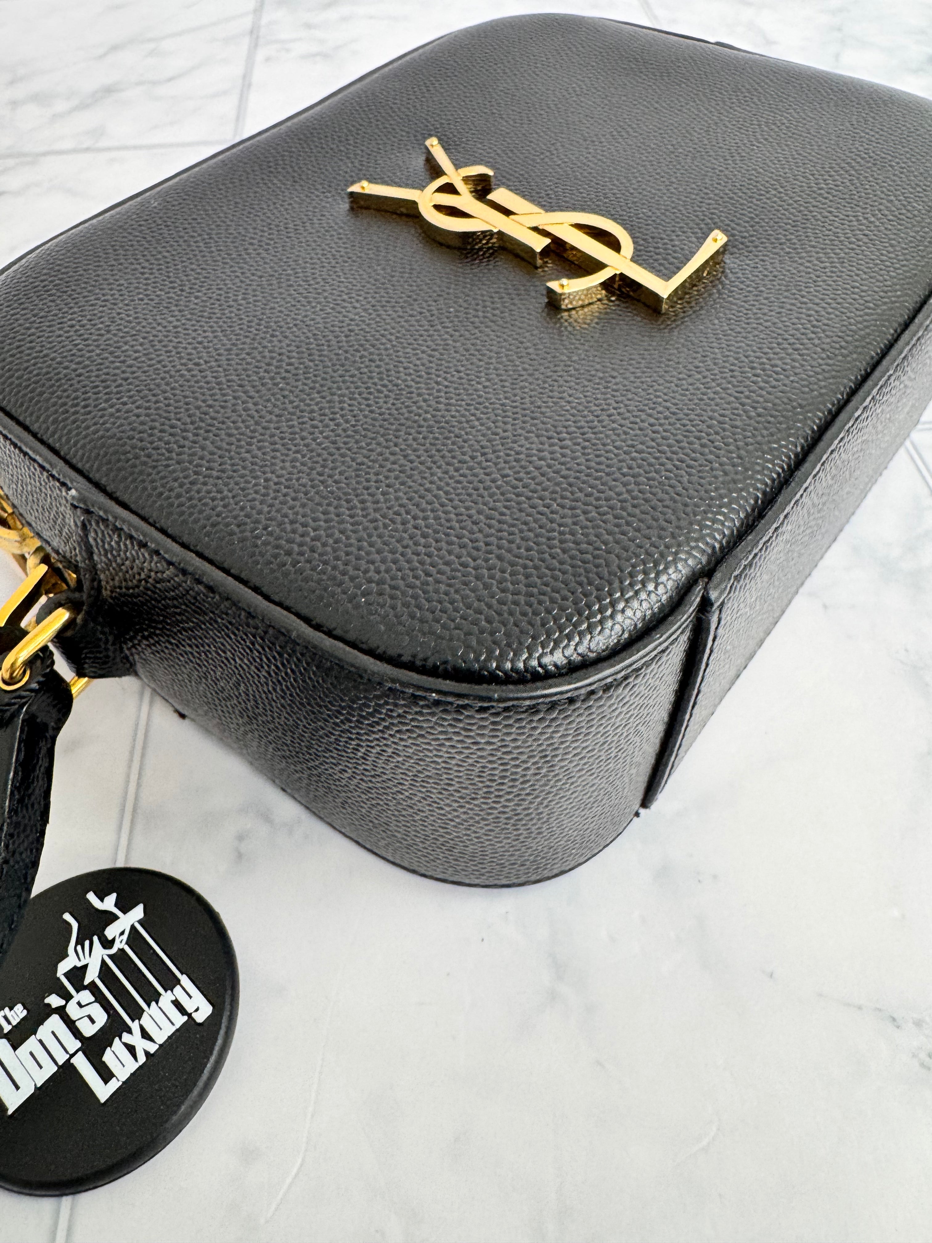 *DONS DROP* Saint Laurent YSL Black Grained Leather Lou Camera Bag