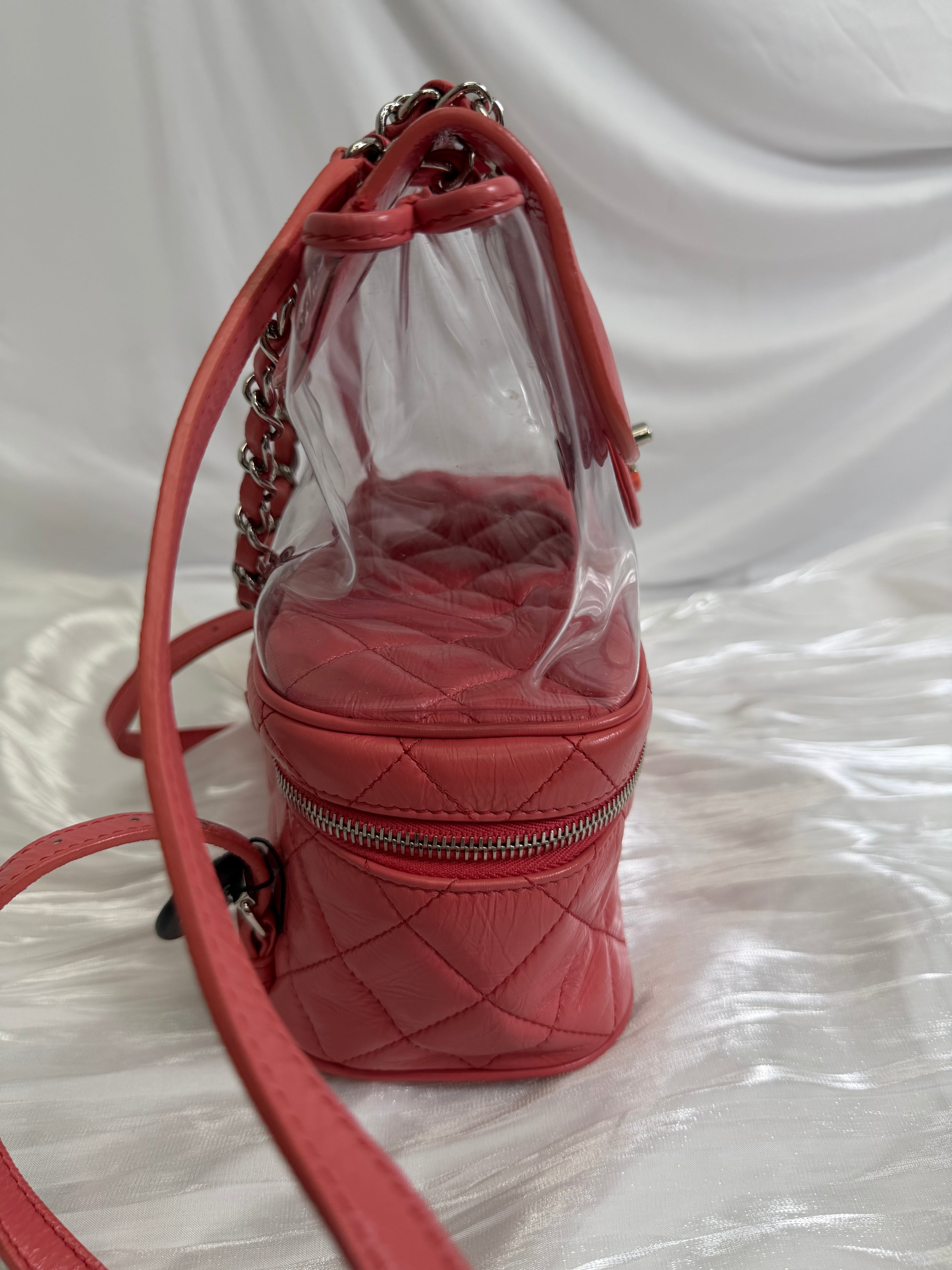 Chanel Pink Quilted Calfskin x PVC Backpack