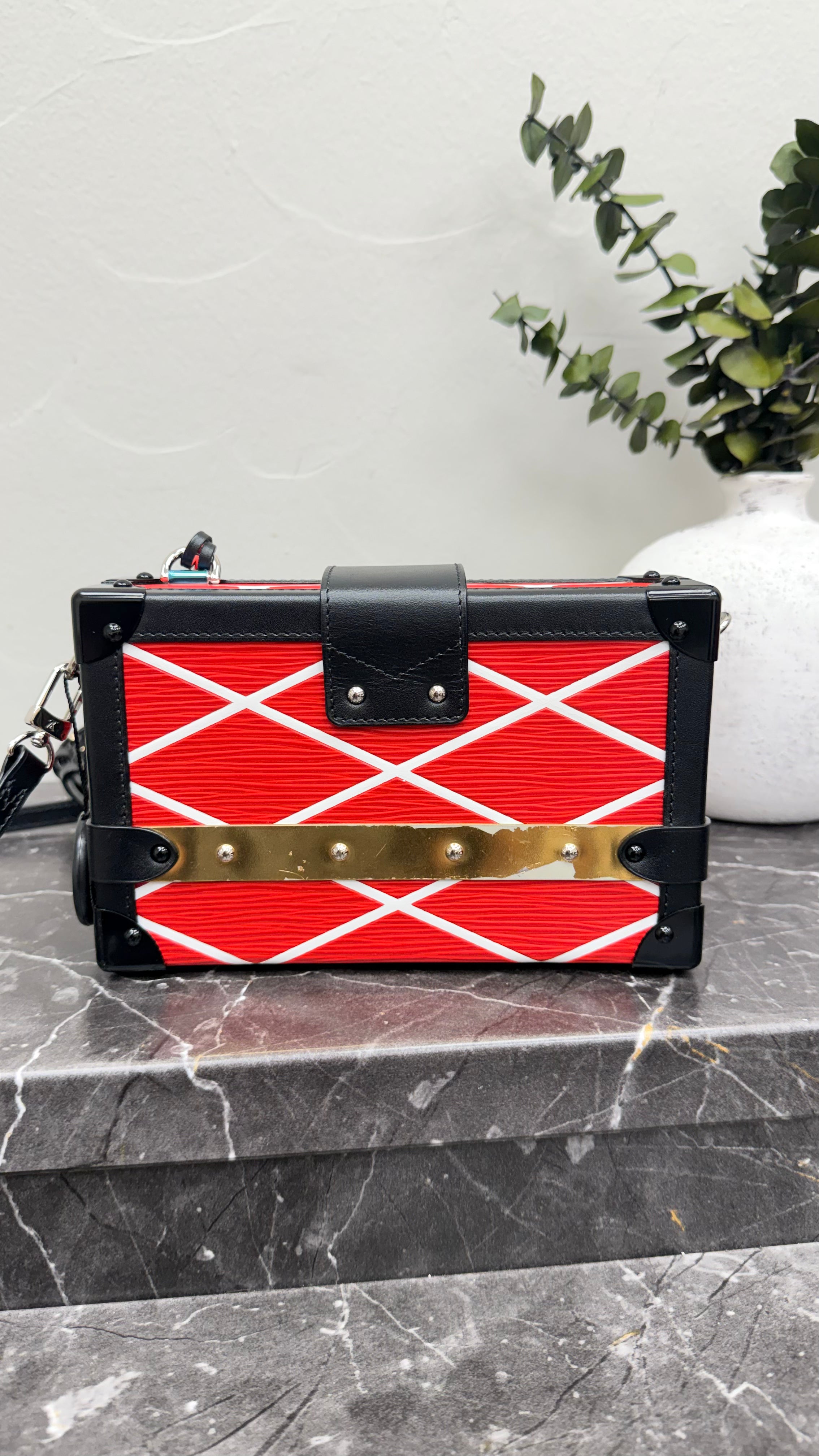 *DONS DROP* Louis Vuitton Red Epi Petite Malle Crossbody