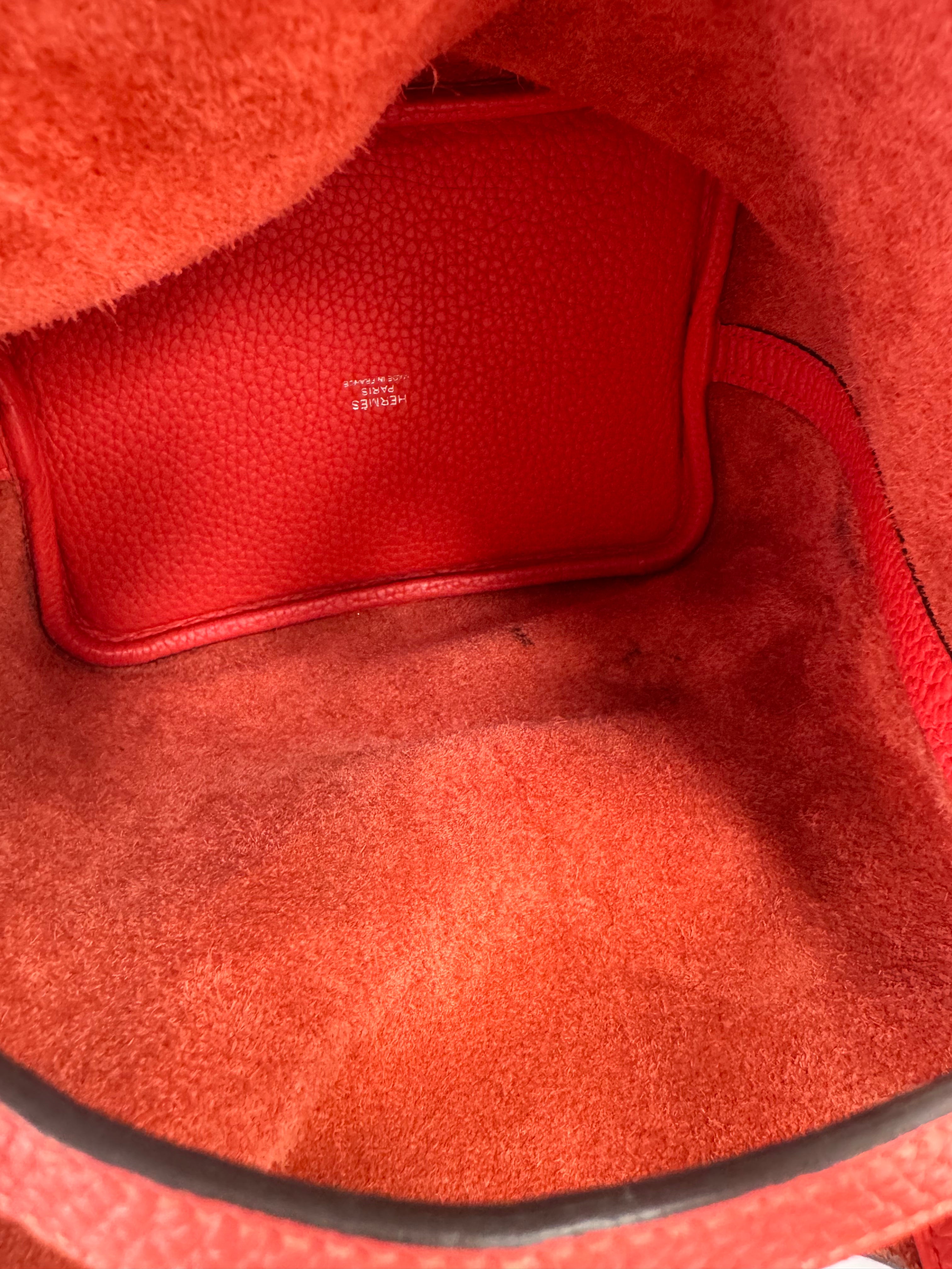 Hermes Coral Clemence Picotin Lock Bag PM