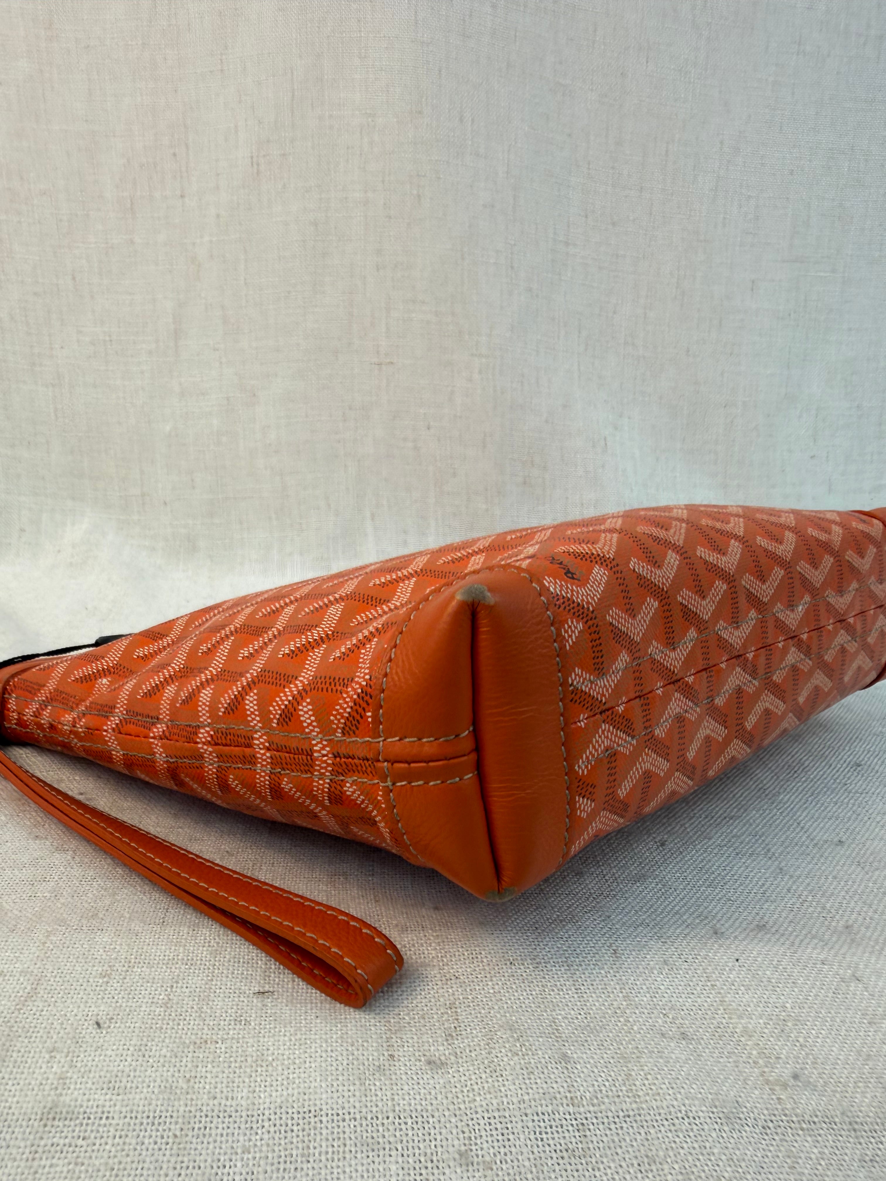 Goyard Orange Goyardine Conti Pouch