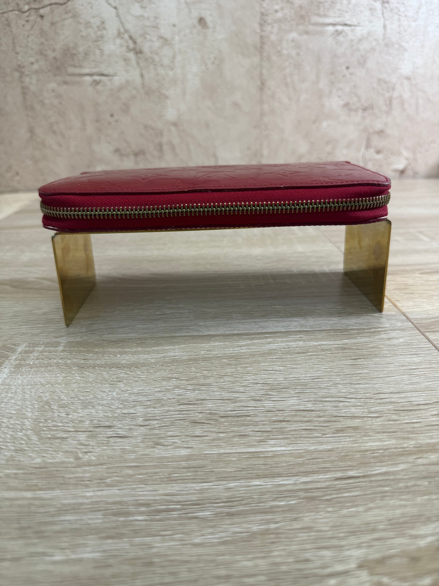 Louis Vuitton Red Vernis Zippy Wallet