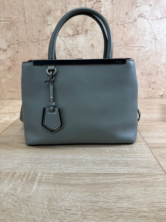 Fendi Grey Leather Petite 2Jours Bag