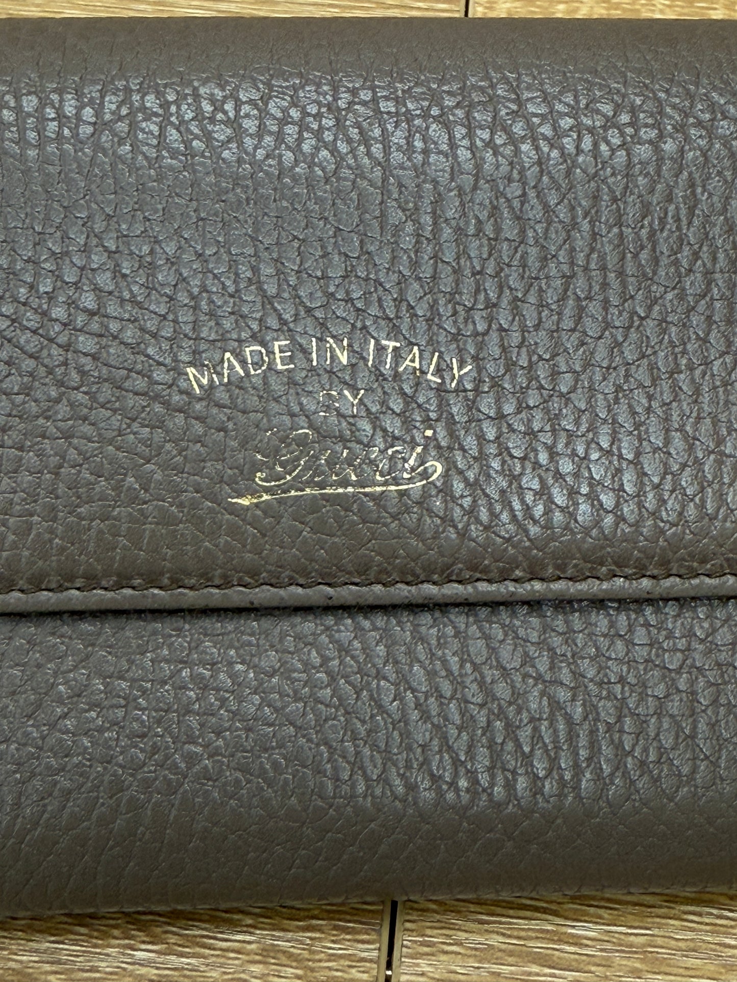 Gucci Grey Leather Long Wallet