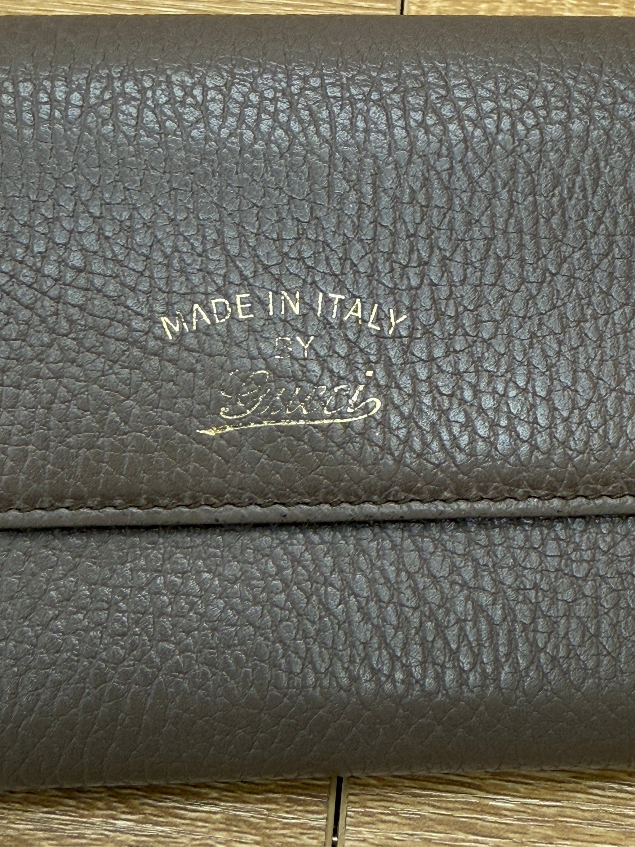 Gucci Grey Leather Long Wallet