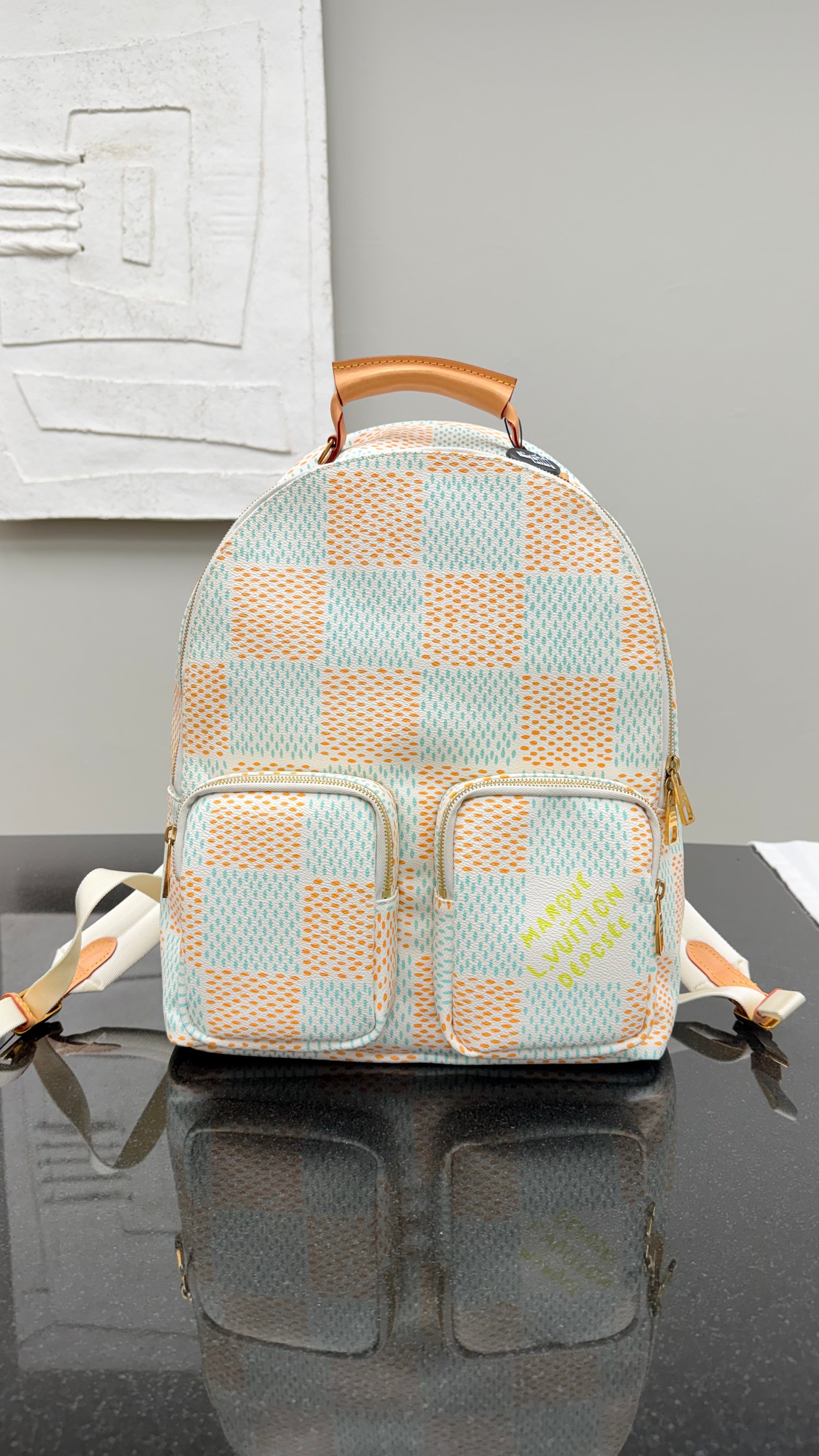 *DONS PRE DROP* LIKE NEW- Louis Vuitton White Damier Heritage Multipocket Backpack