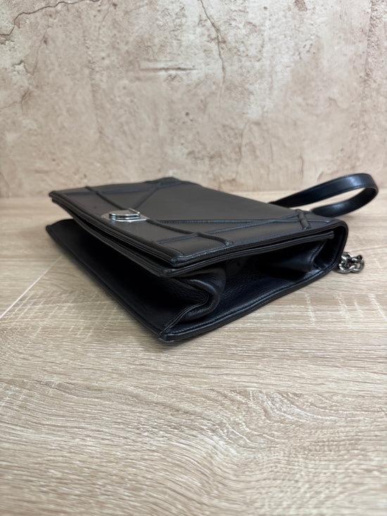 Christian Dior Black Leather Cannage Diorama Flap Bag