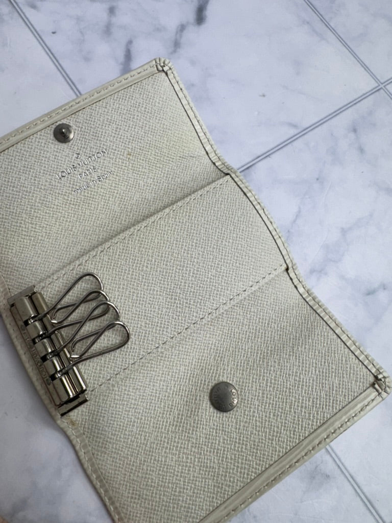 Louis Vuitton White Epi Leather Multicles Key Holder