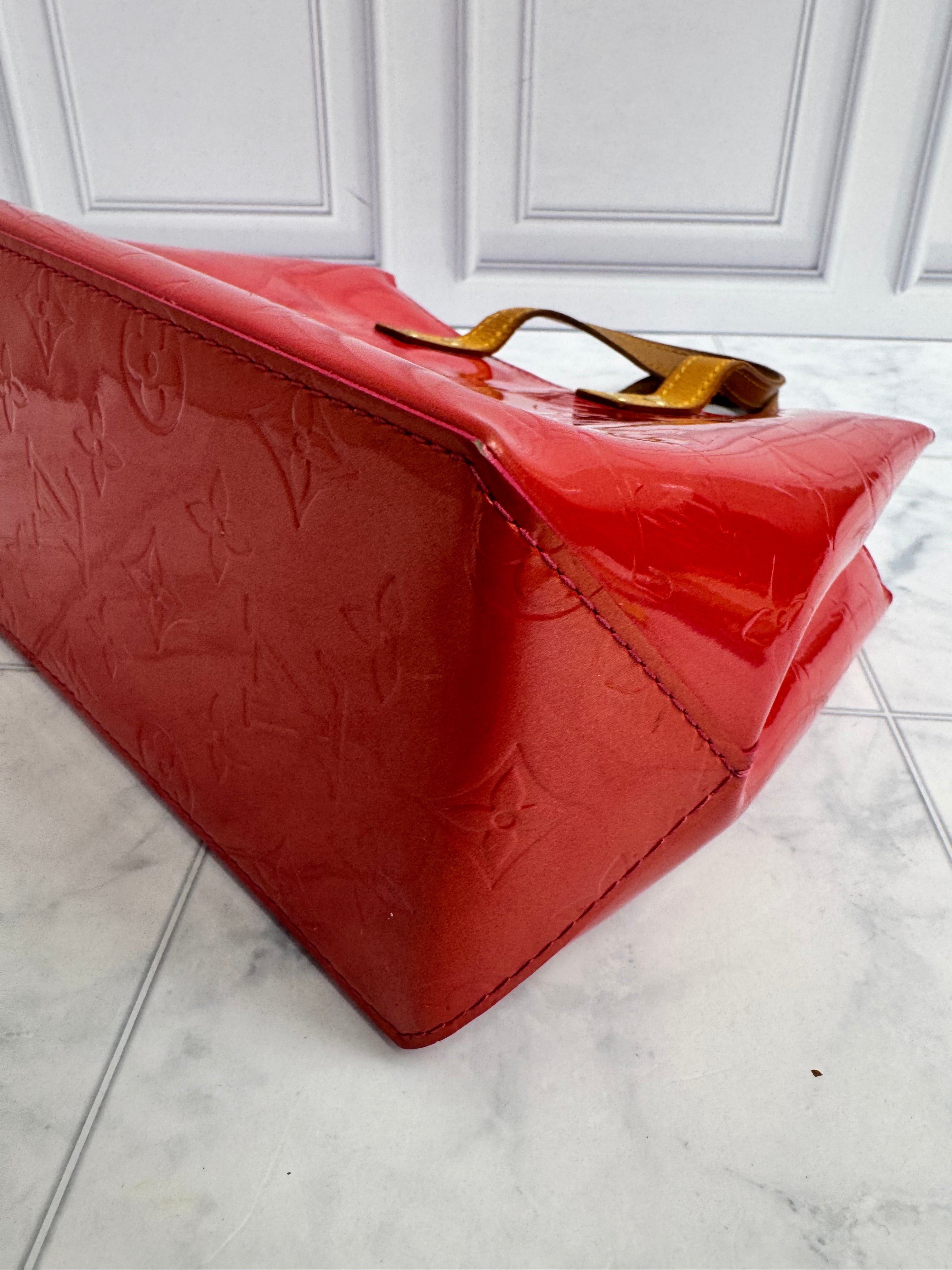 Louis Vuitton Red Vernis Reade Hand Bag PM