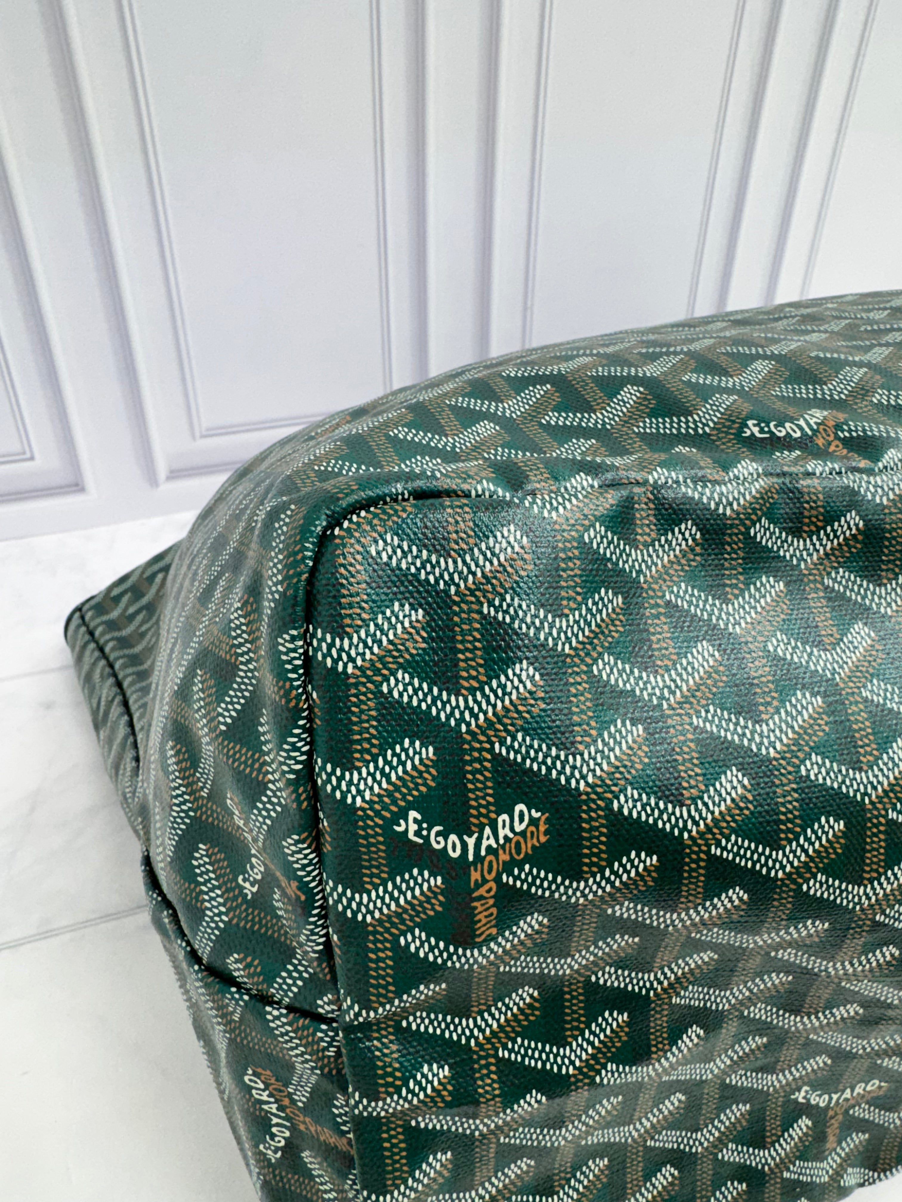 Goyard Green Goyardine Coated Canvas Saint Louis Tote GM