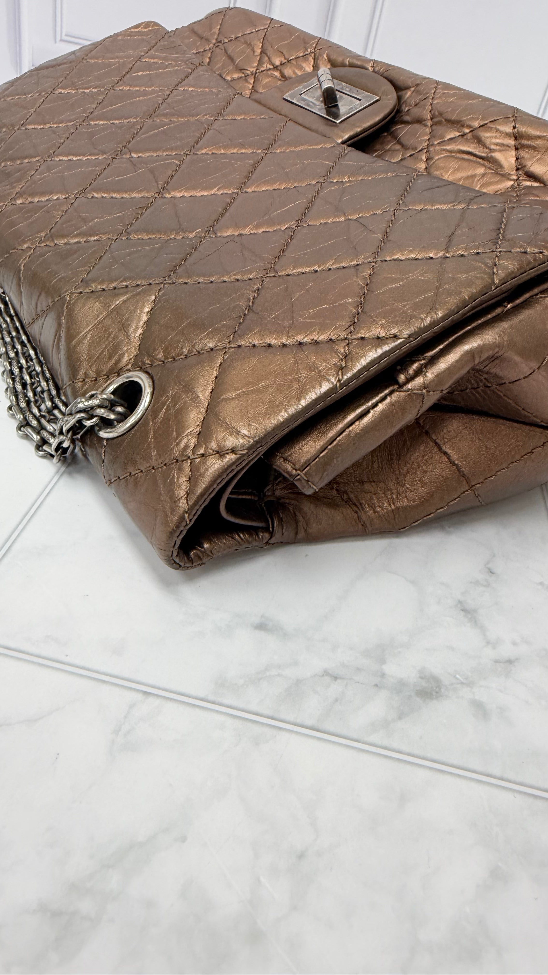 *DONS DROP* Chanel Bronze Metallic Leather 2.55 Reissue Flap Bag