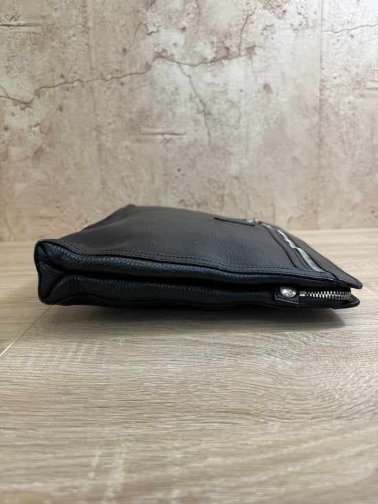 Celine Black Leather Clutch Bag