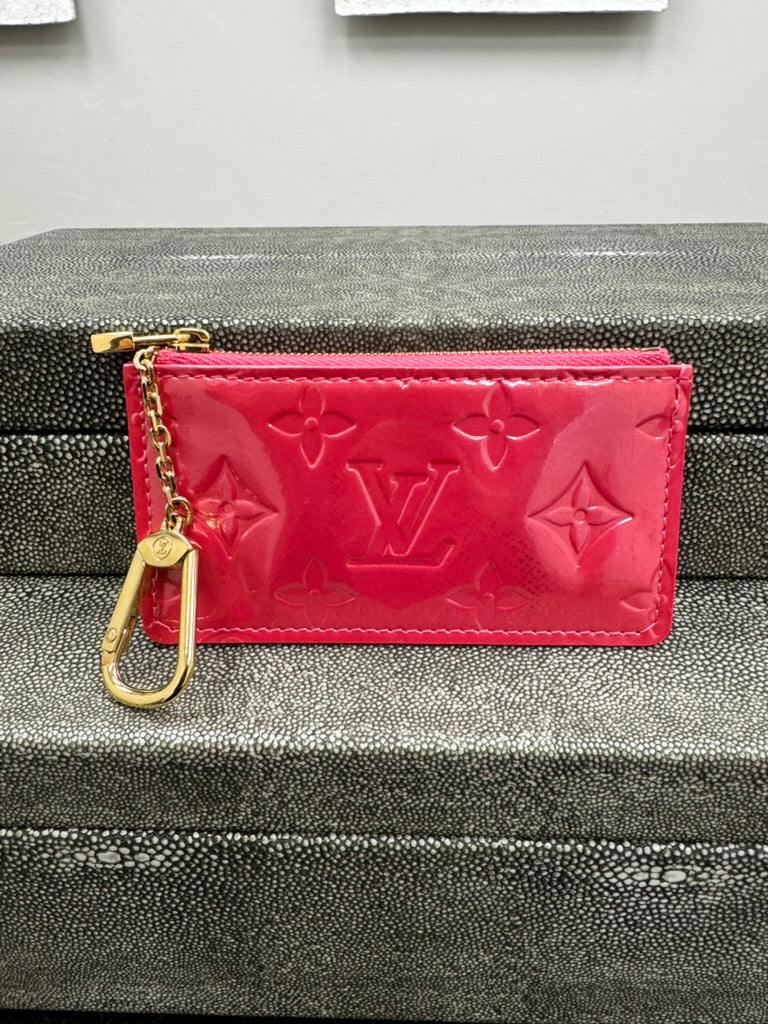 Louis Vuitton Pink Vernis Pochette Cles