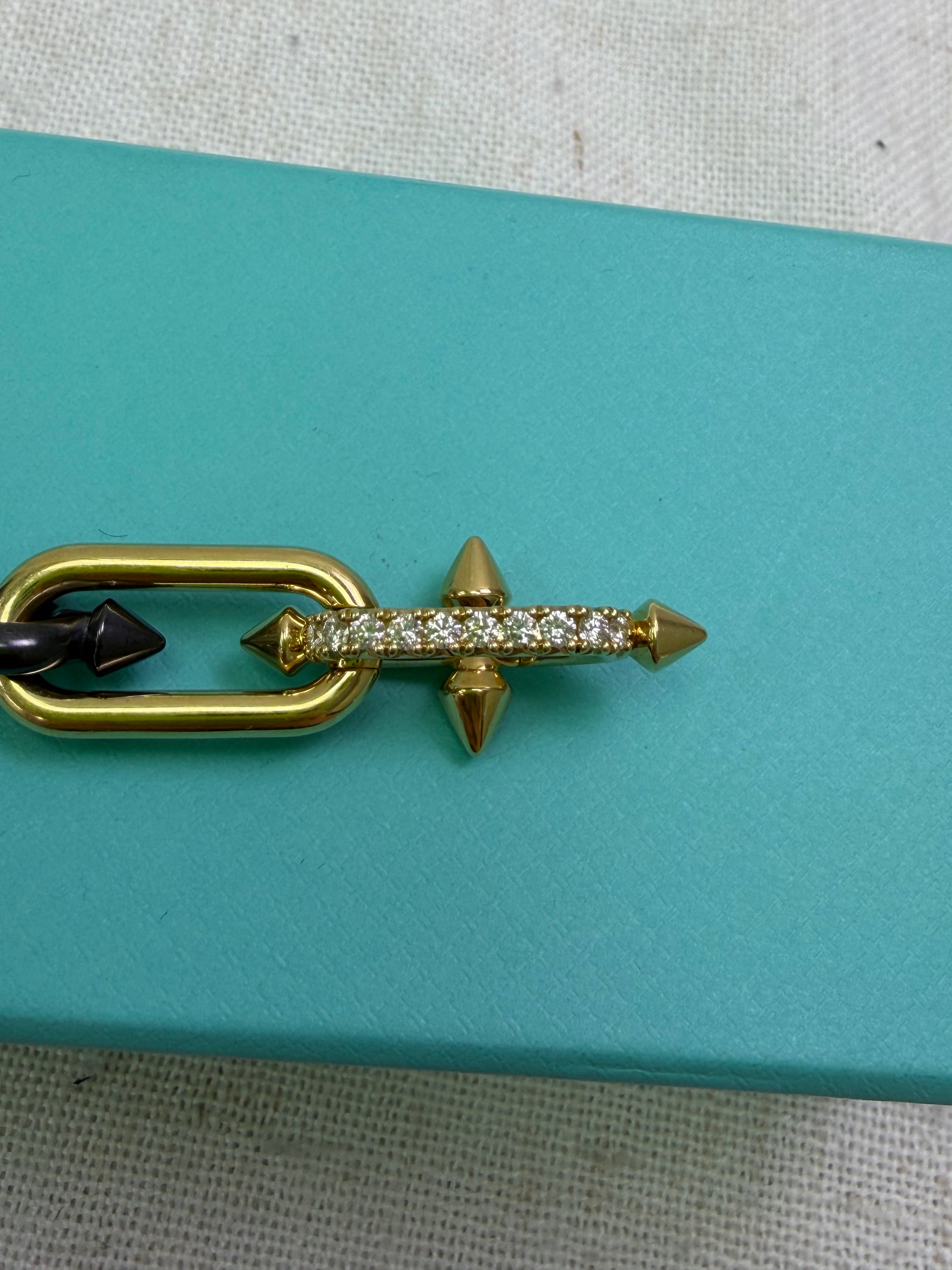 Tiffany & Co. x Pharrell Williams Black Titanium, 18k Yellow Gold & Diamonds Titan Bracelet