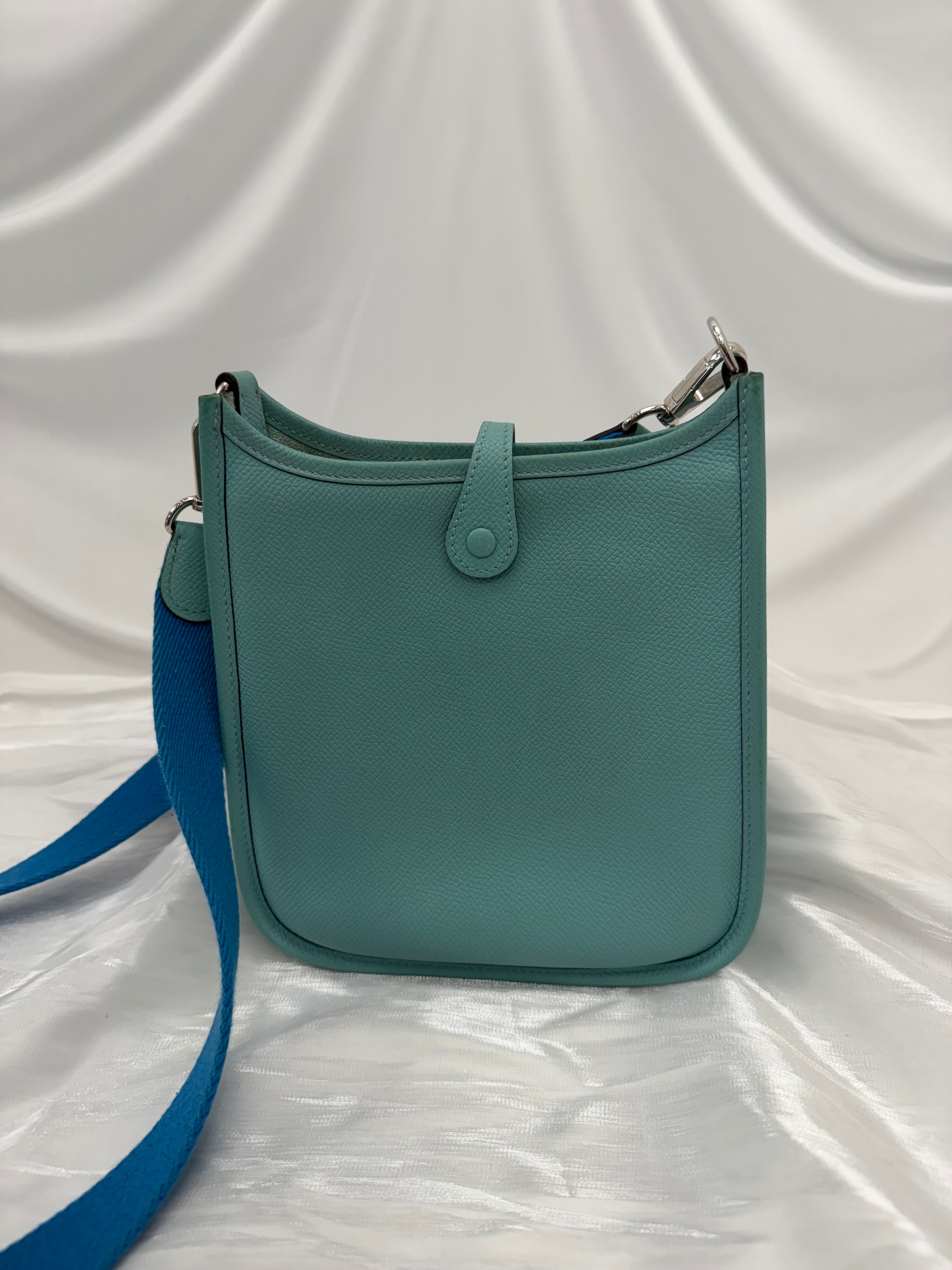 Hermes Blue & Mint Epsom Evelyn TPM