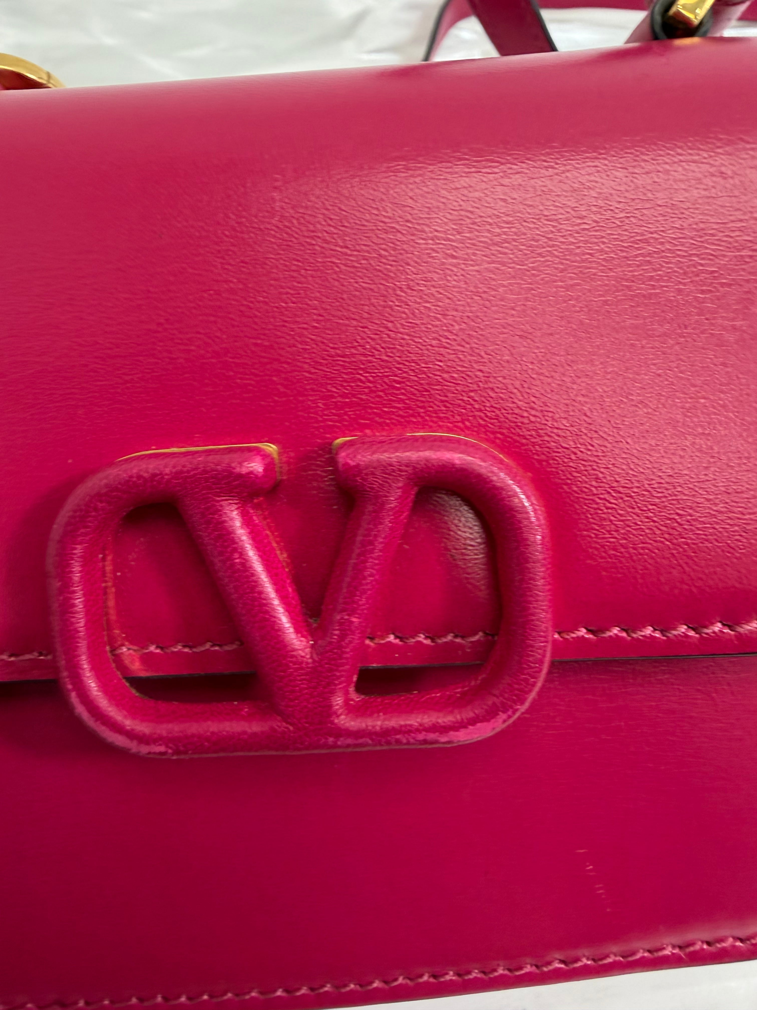 Valentino Garavani Fuchsia Leather VSling Crossbody