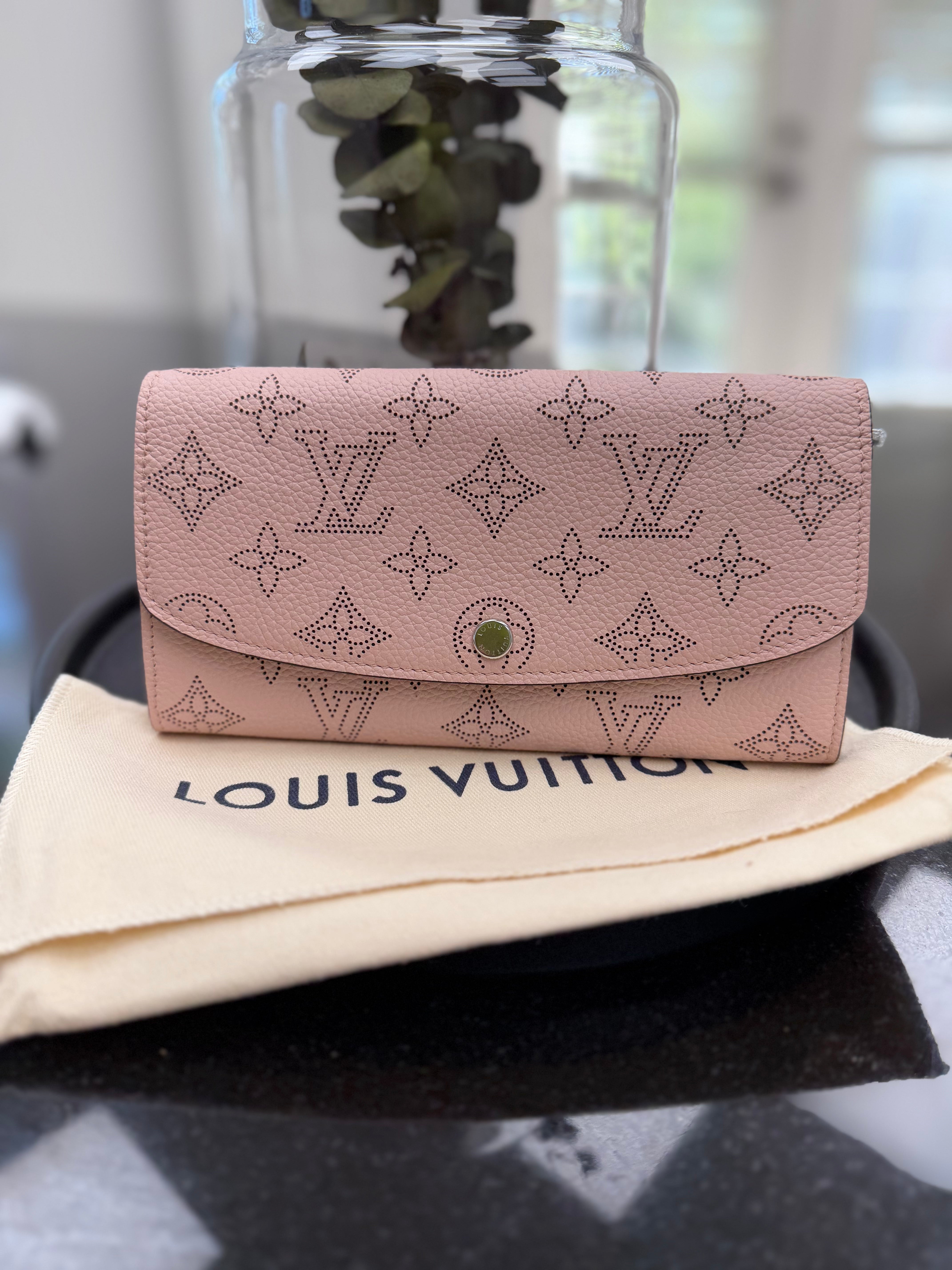 BRAND NEW- Louis Vuitton Pink Mahina Leather Sarah Wallet