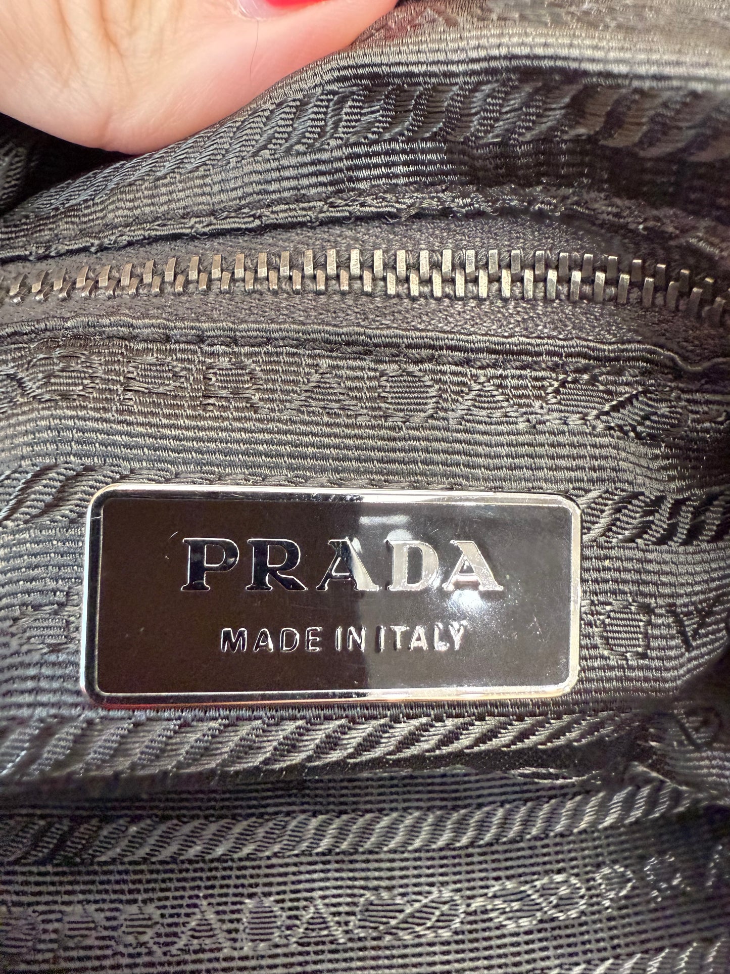 Prada Burgundy Leather Messenger Bag