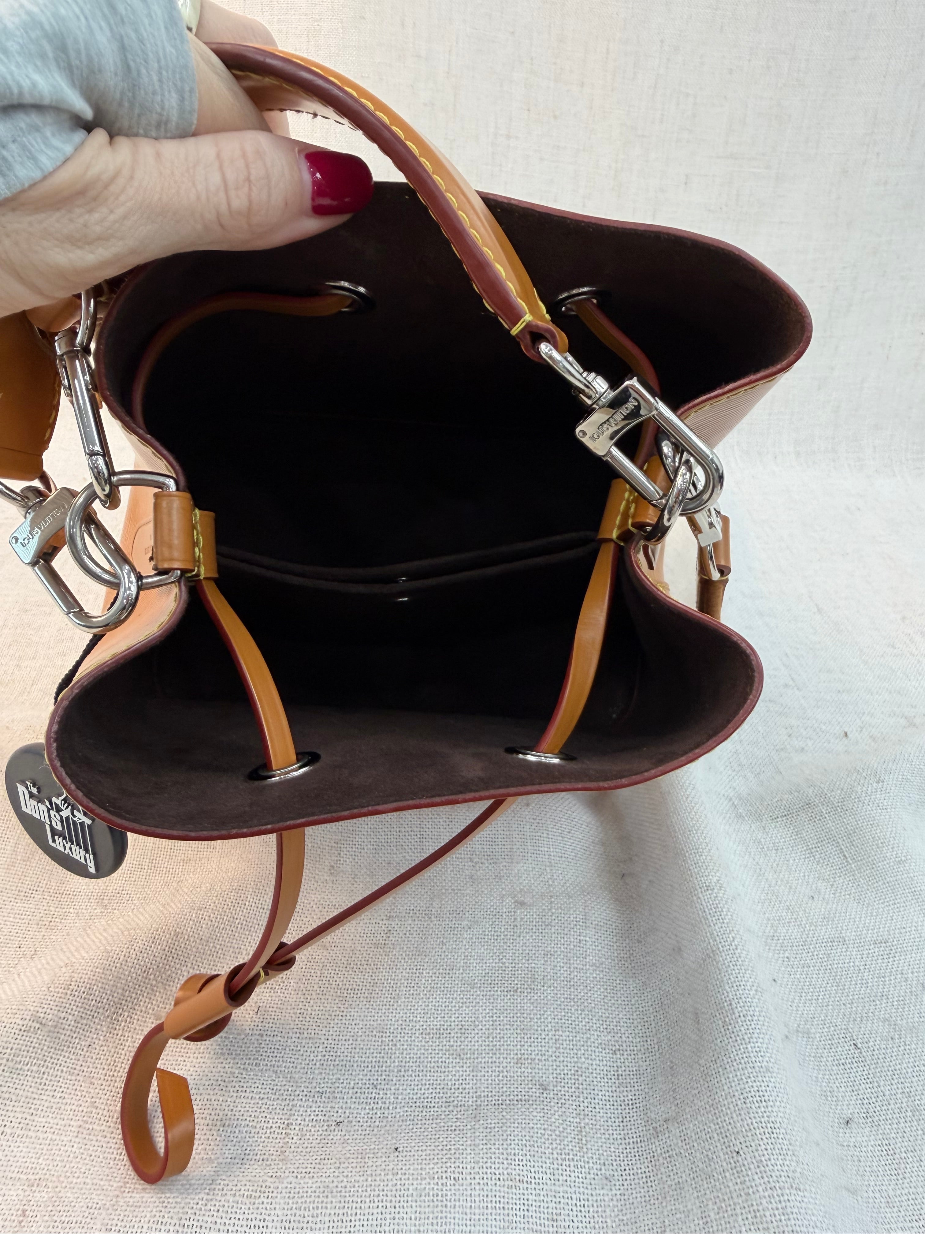 Louis Vuitton Cognac Epi Neo Noe BB Bucket Bag