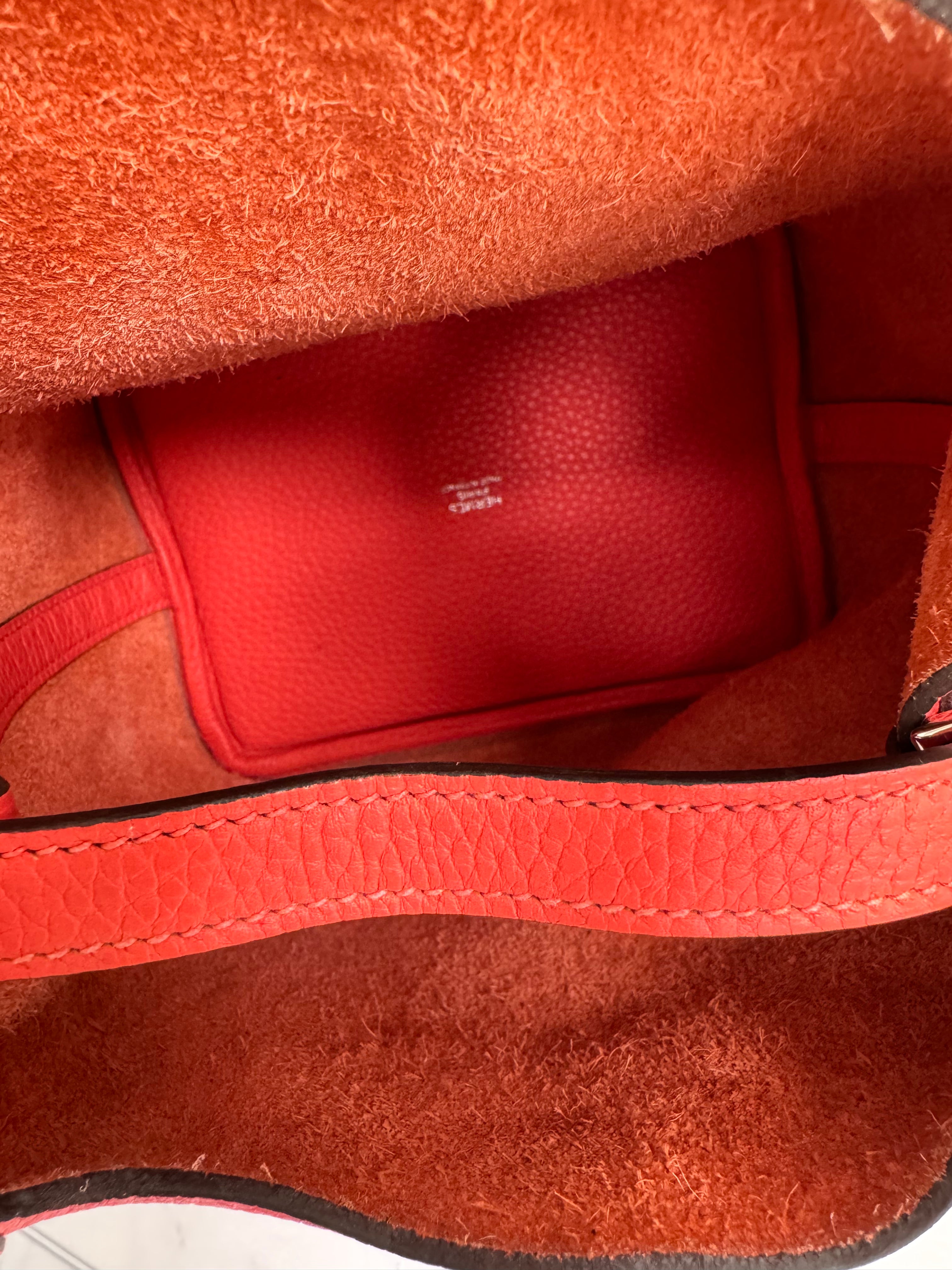 Hermes Rose Jaipur Taurillon Clemence Picotin Lock Bag