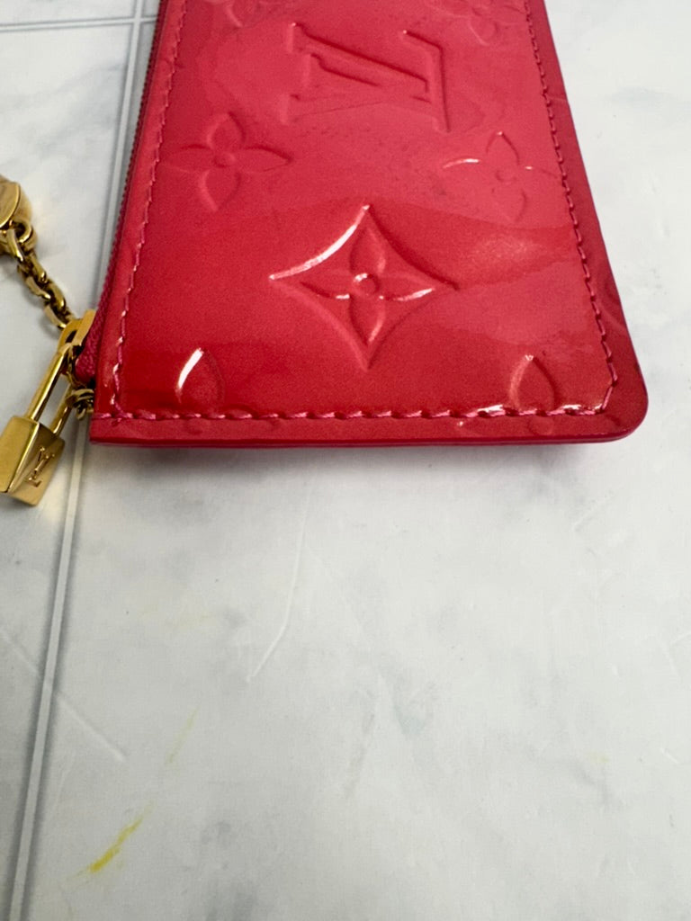Louis Vuitton Pink Vernis Pochette Cles