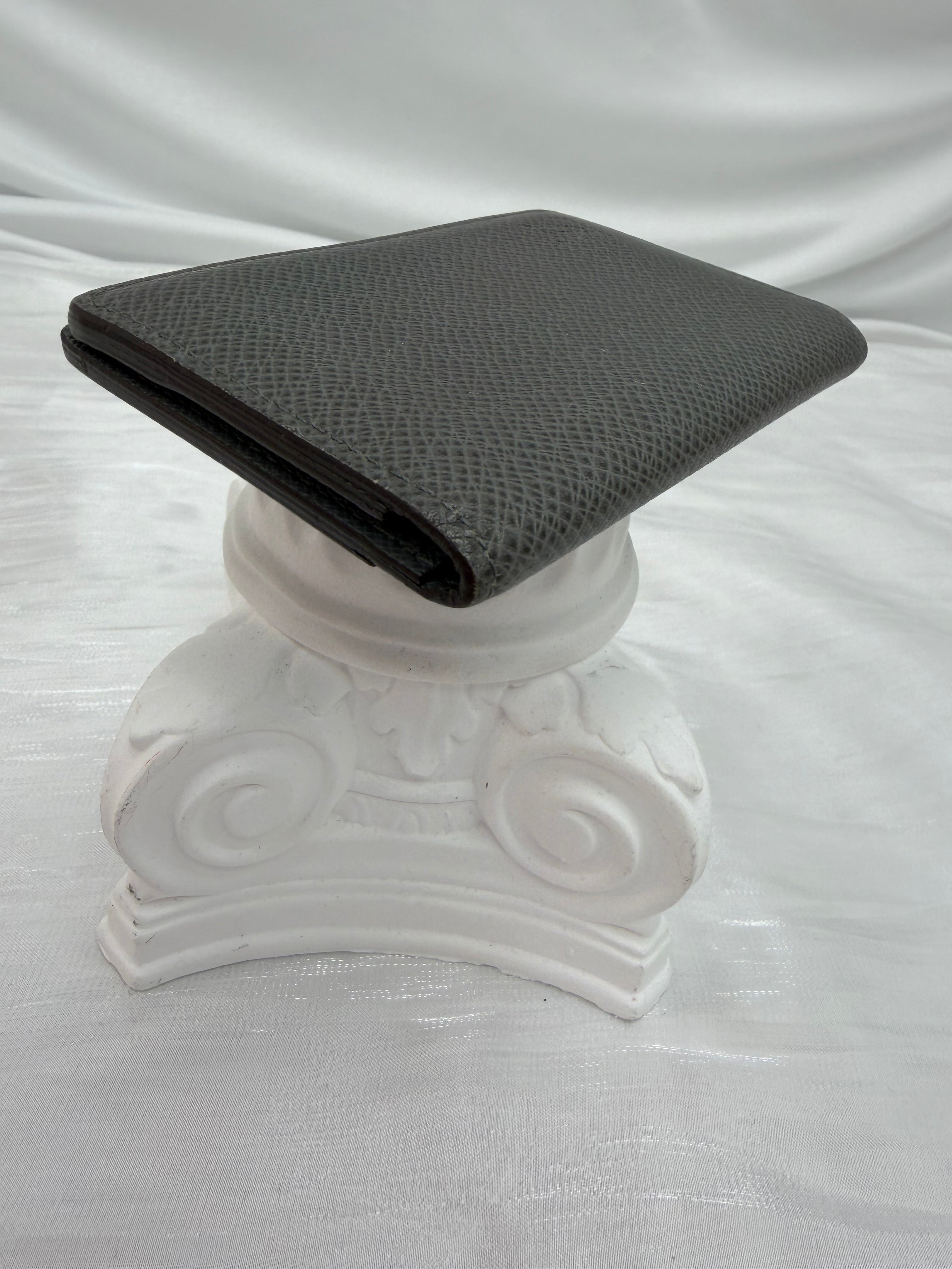 Louis Vuitton Gray Taiga Leather Pocket Organizer