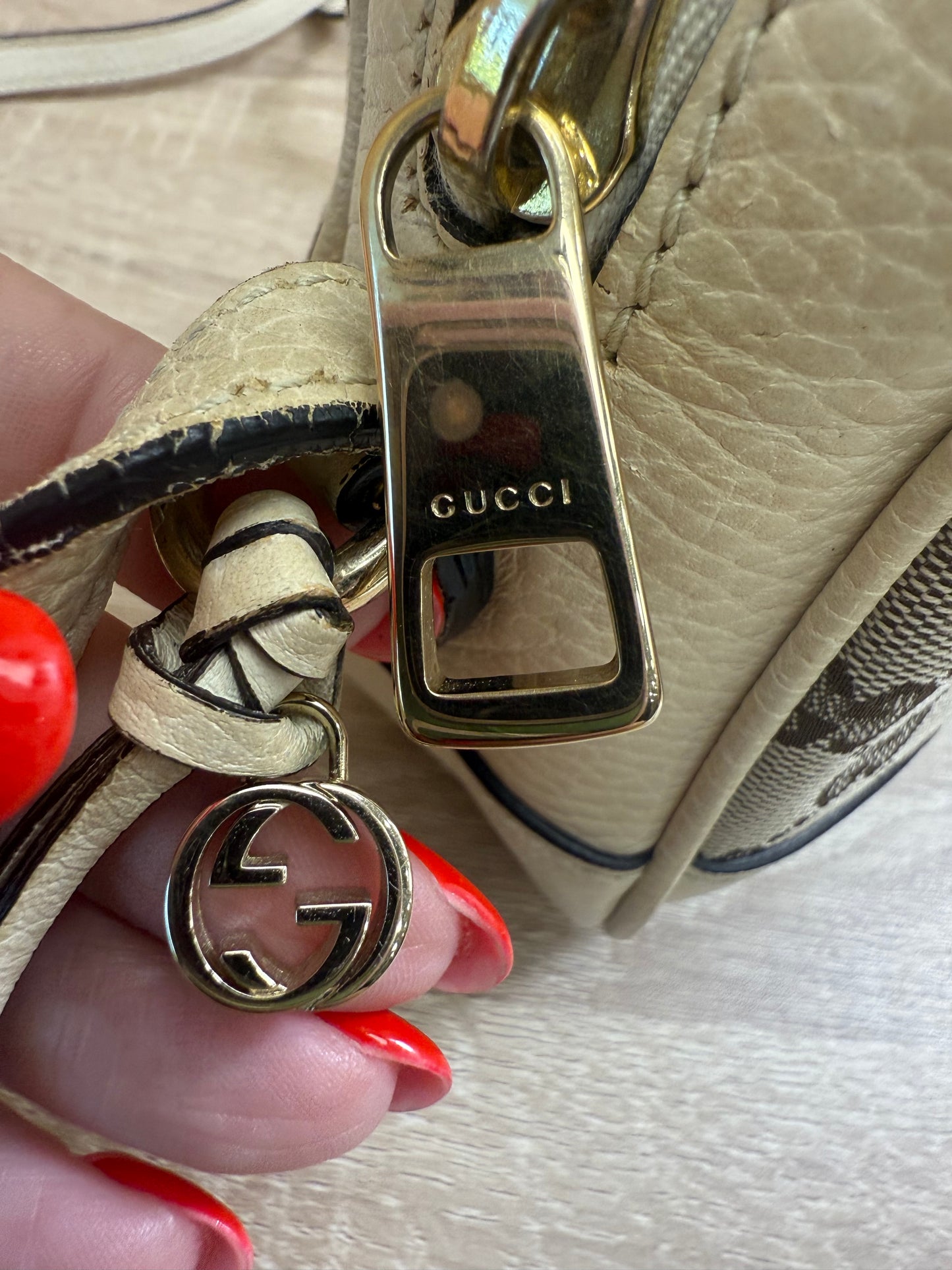 Gucci Beige Canvas Bree Crossbody