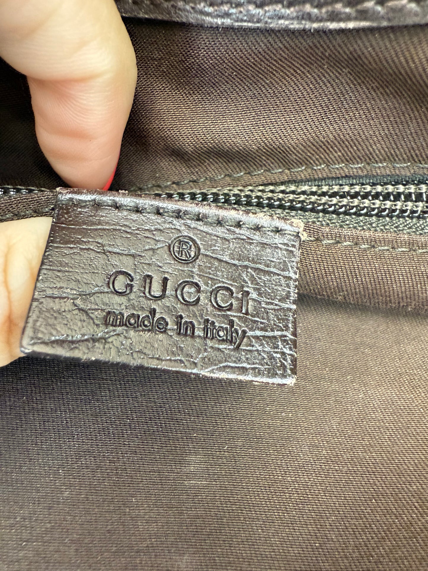 Gucci GG Supreme Brown Coated Canvas Tote Bag