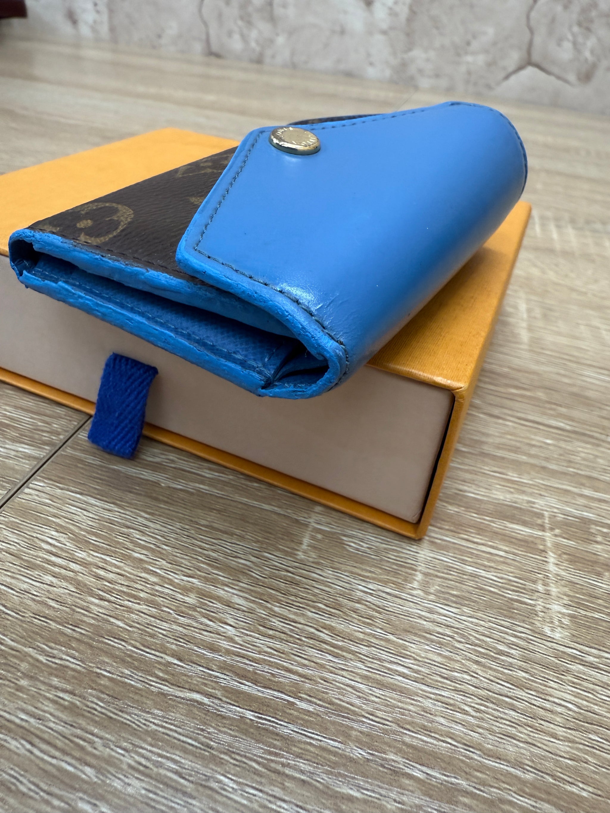 Louis Vuitton Monogram & Blue Jean Zoe Wallet