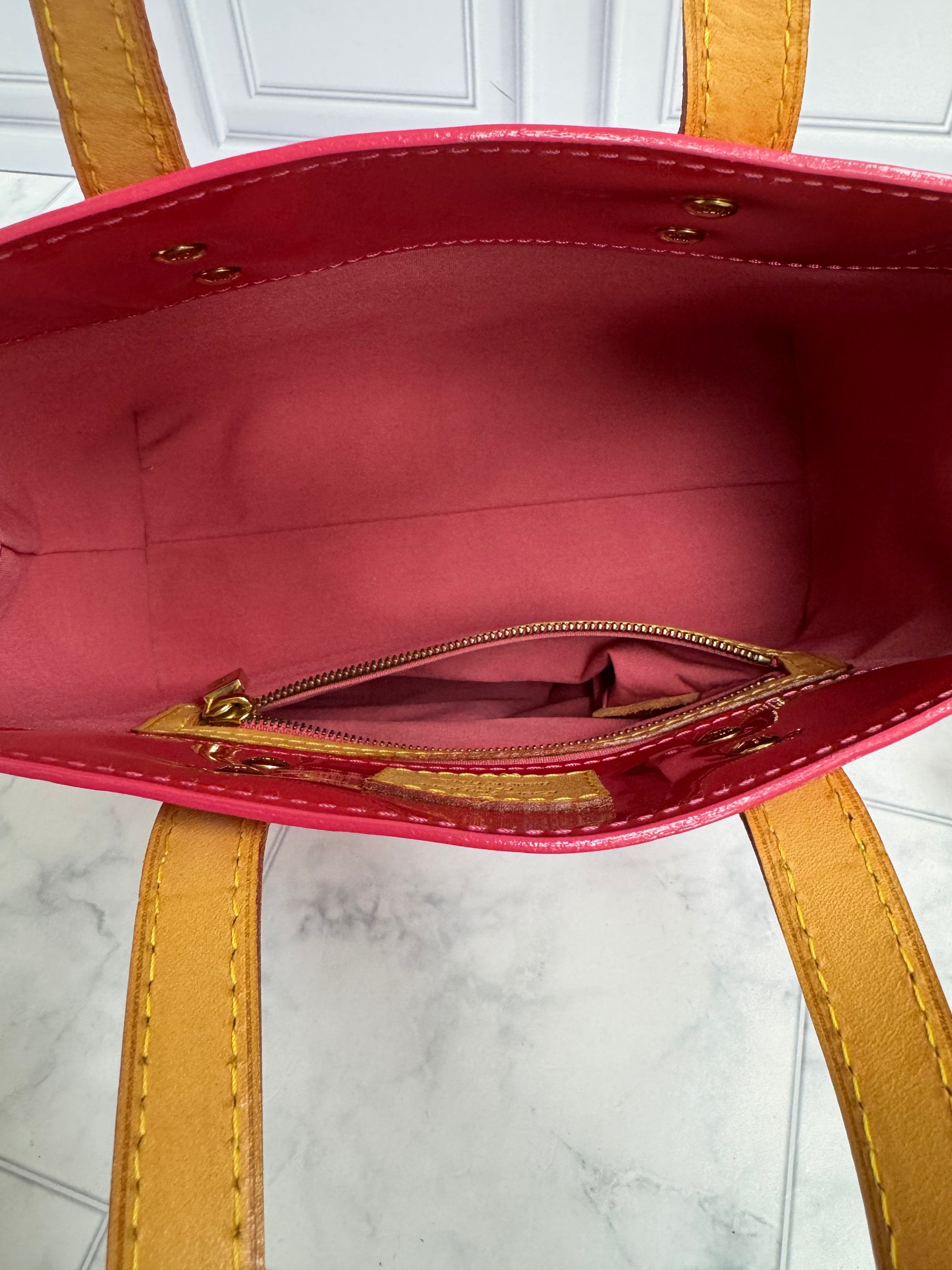 Louis Vuitton Red Vernis Reade Hand Bag PM