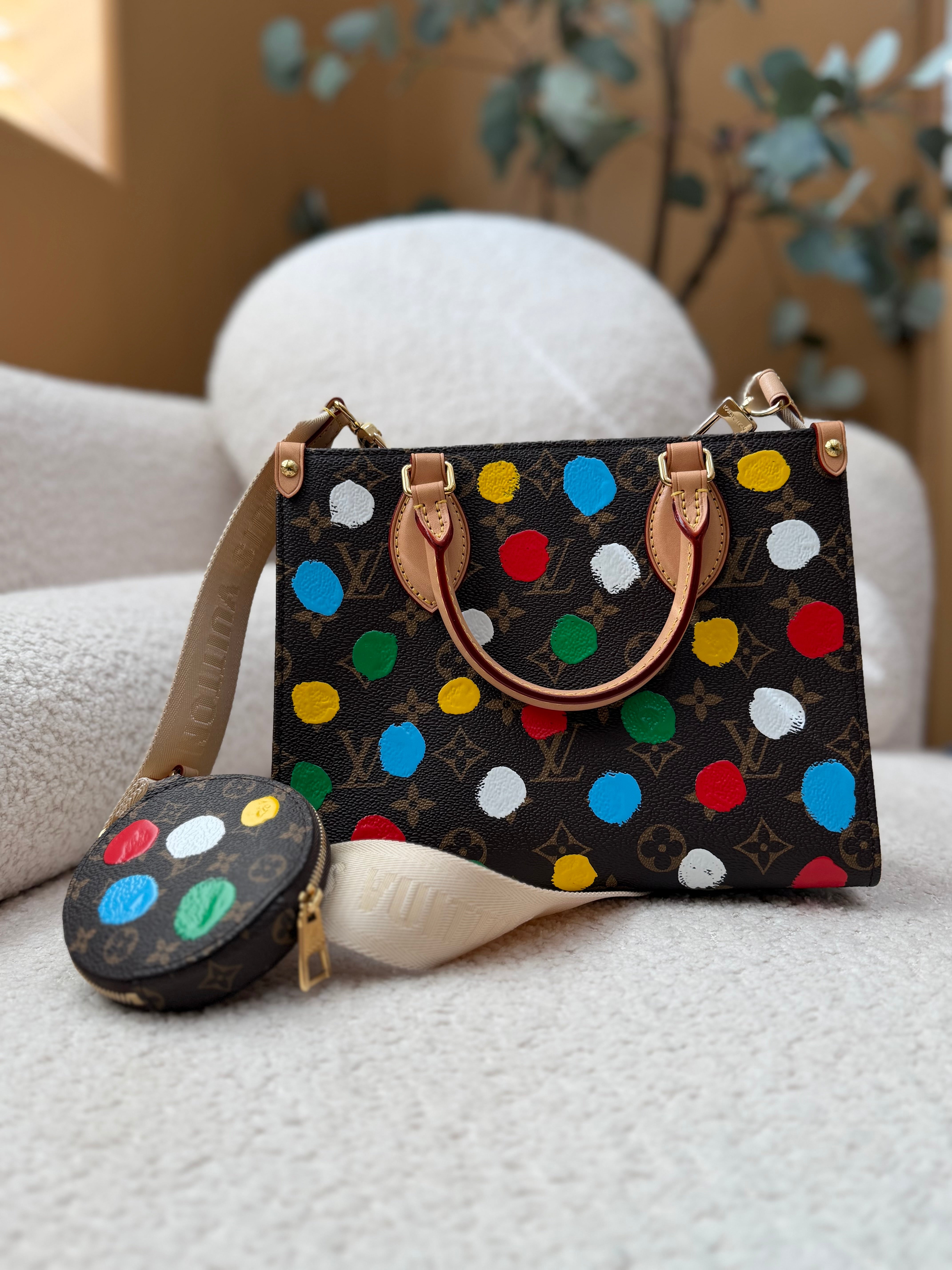 BRAND NEW Louis Vuitton X Yayoi Kusama Multicolor Dots On The Go PM
