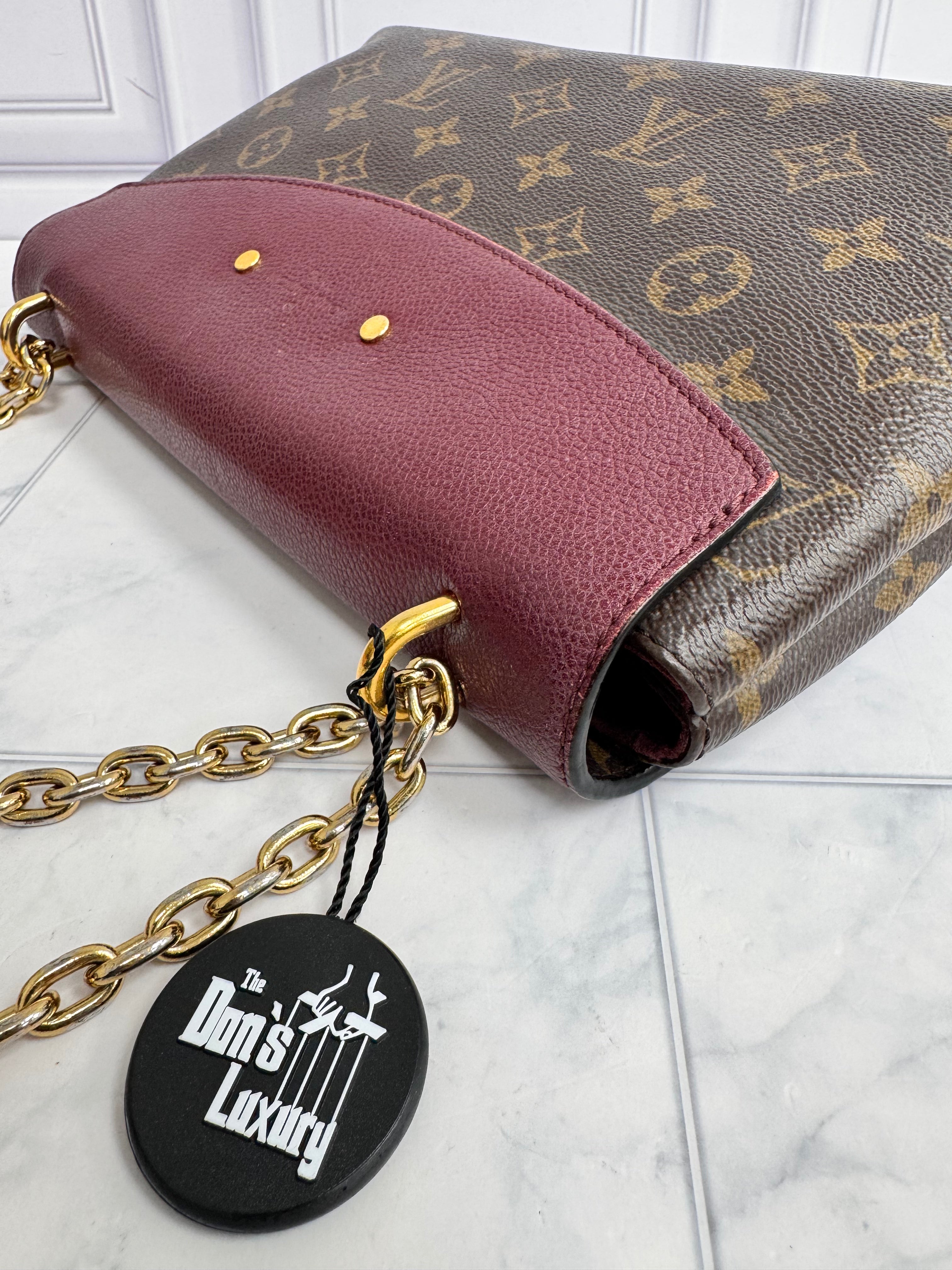 Louis Vuitton Monogram And Burgundy Saint-Placide Shoulder Bag