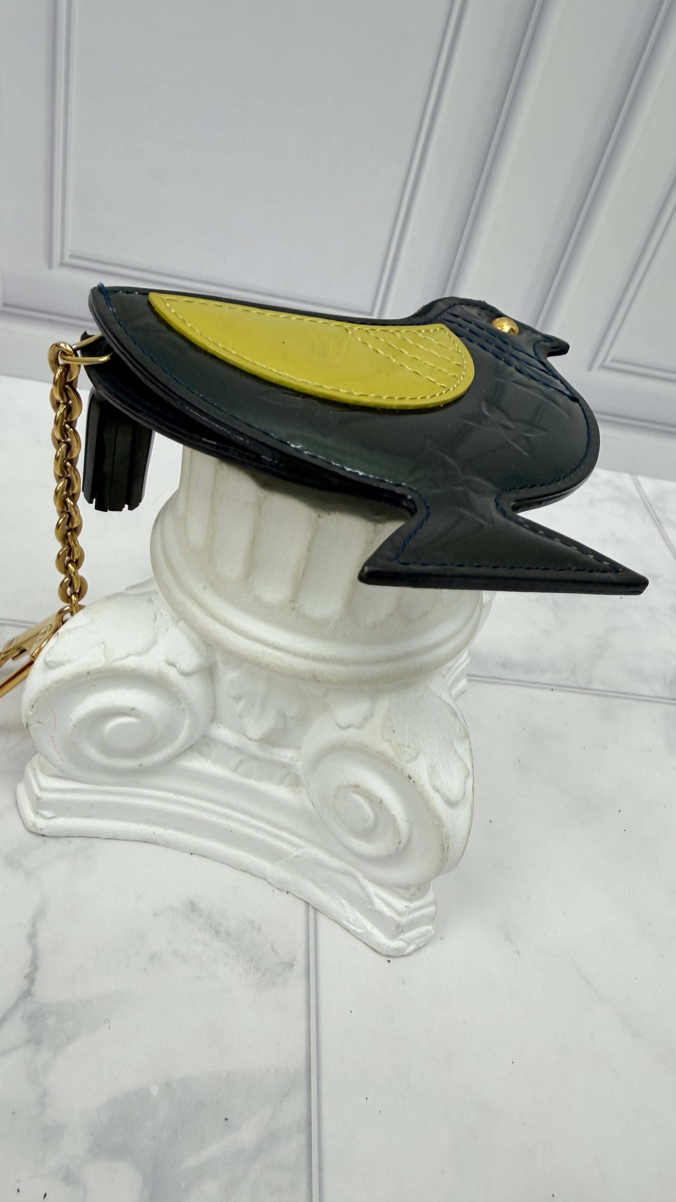 Louis Vuitton Green Vernis Bird Key Pouch