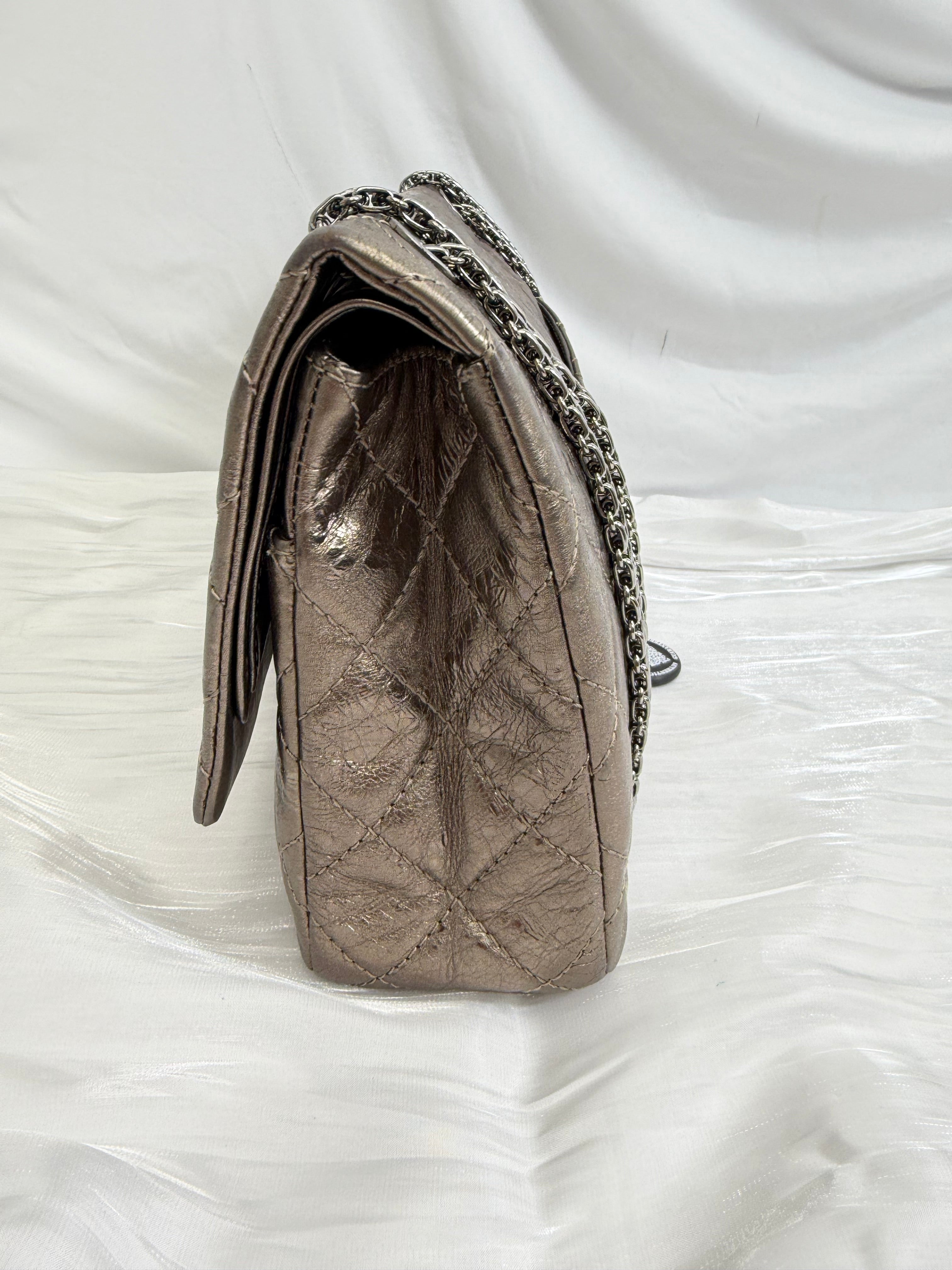 Chanel Metallic Bronze Aged Calfskin 2.55 Reissue Flap Bag