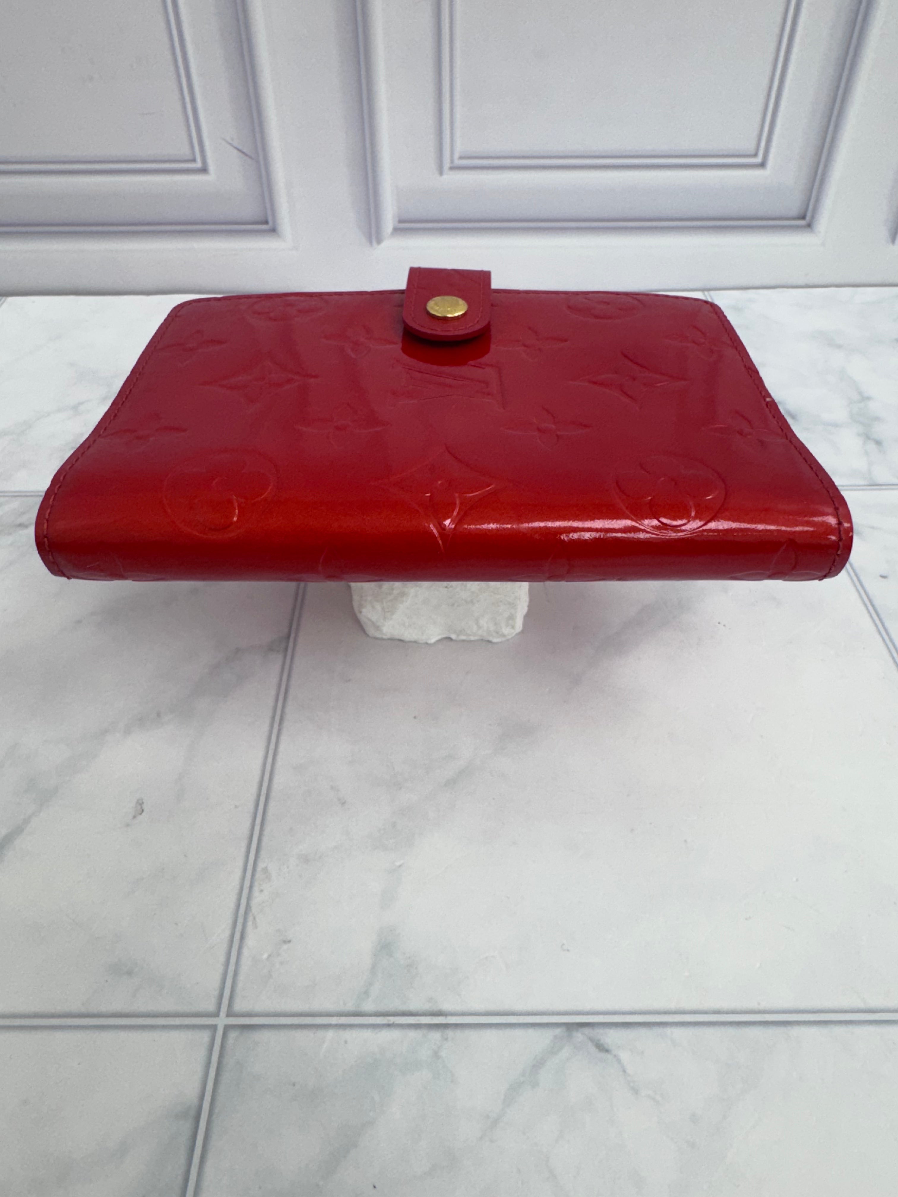 Louis Vuitton Red Vernis Monogram Agenda PM