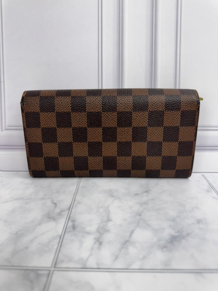 Louis Vuitton Damier Ebene Sarah Long Wallet
