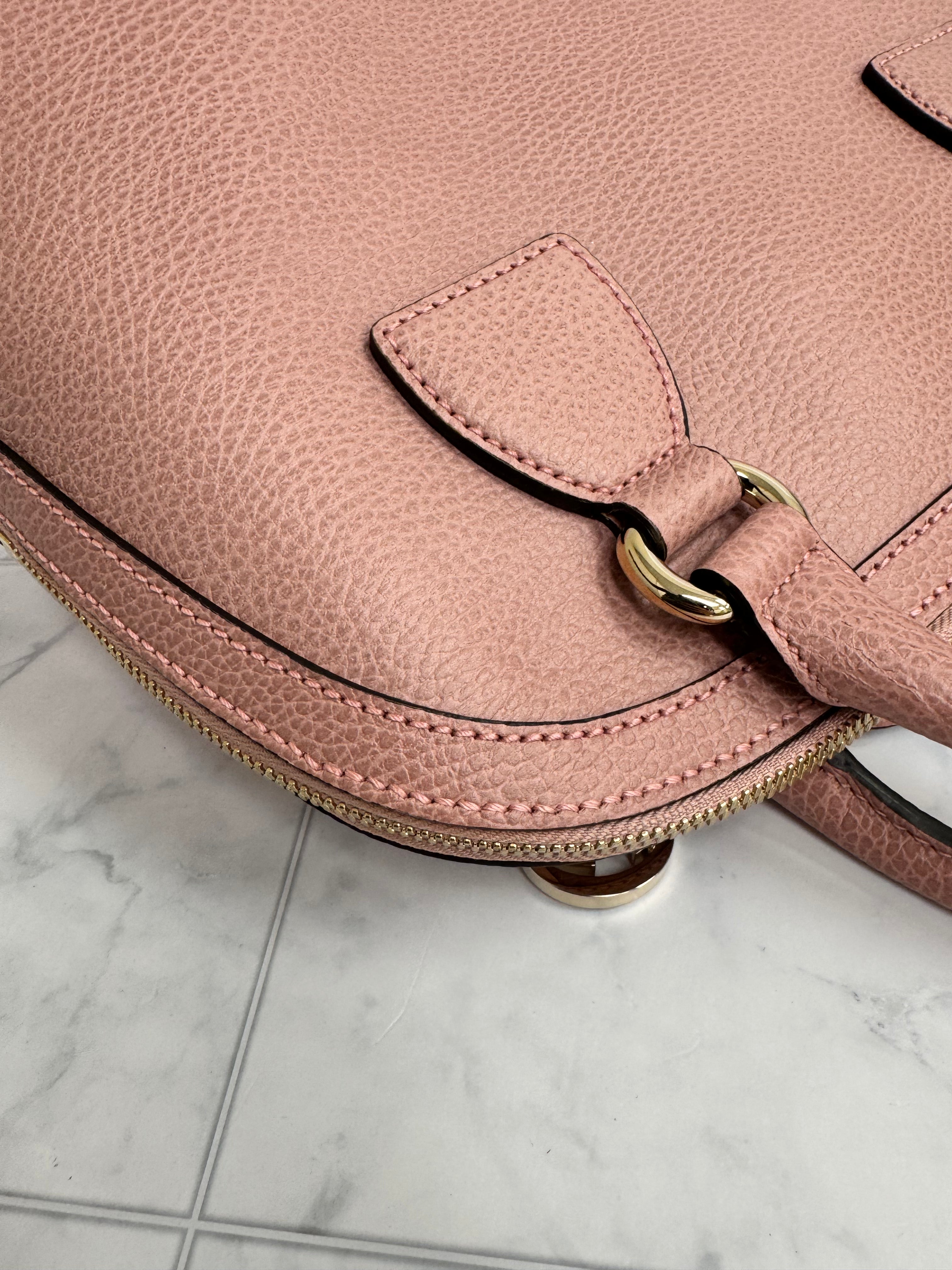*DONS DROP* Gucci Pink Pebbled Leather GG Charm Dome Bag