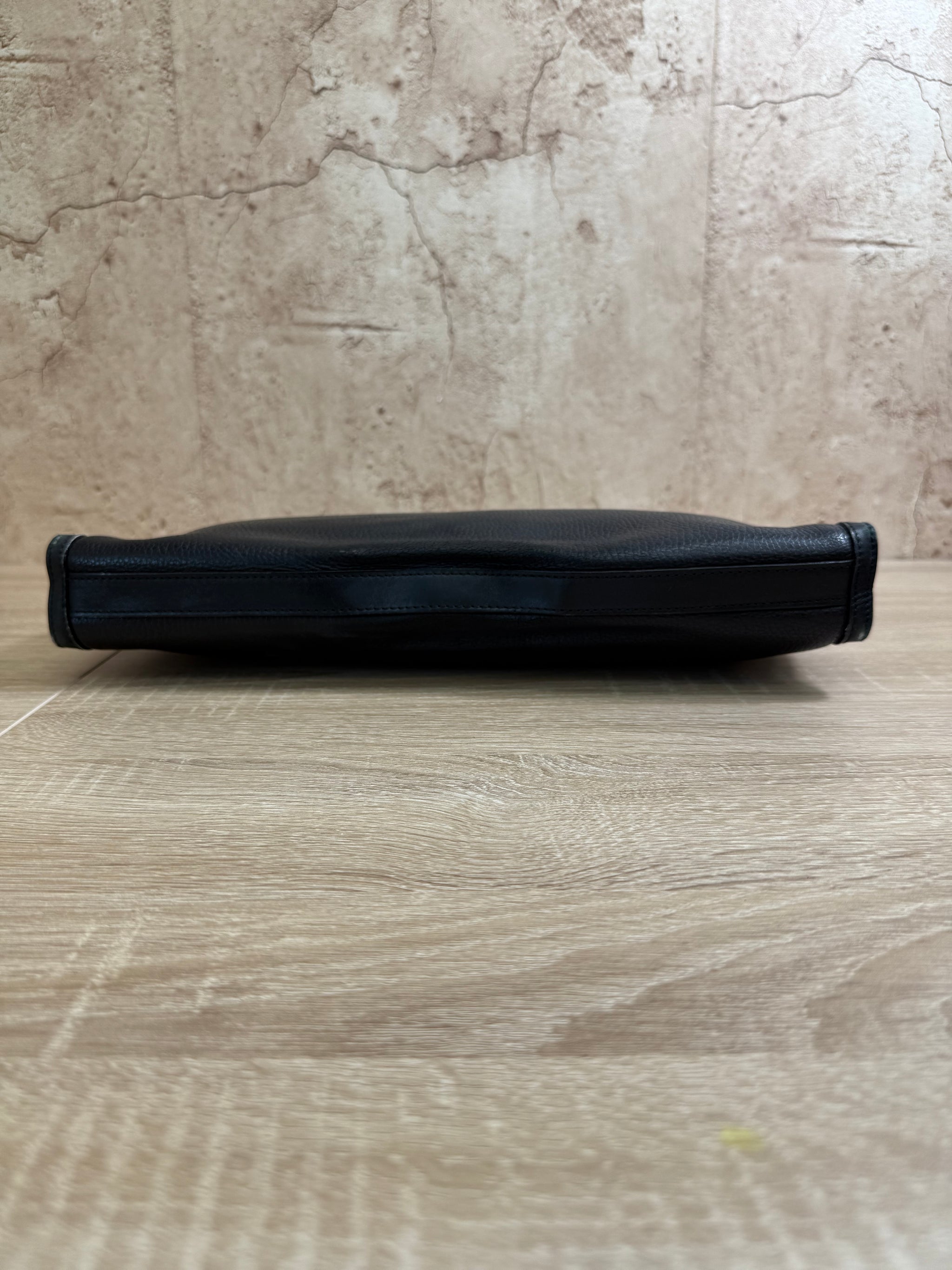 Celine Black Leather Clutch Bag