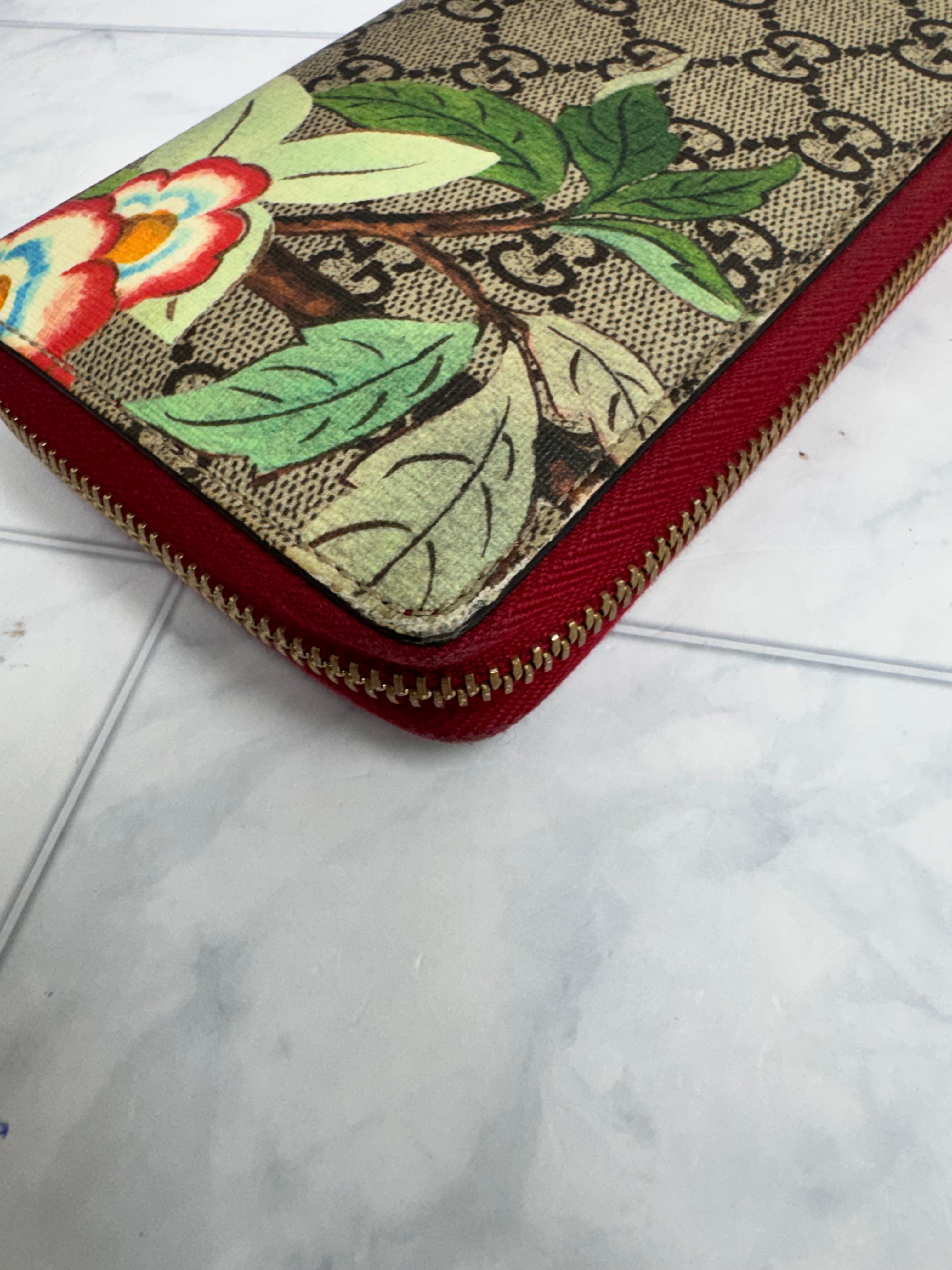 Gucci GG Supreme Coated Canvas Tian Zippy Wallet