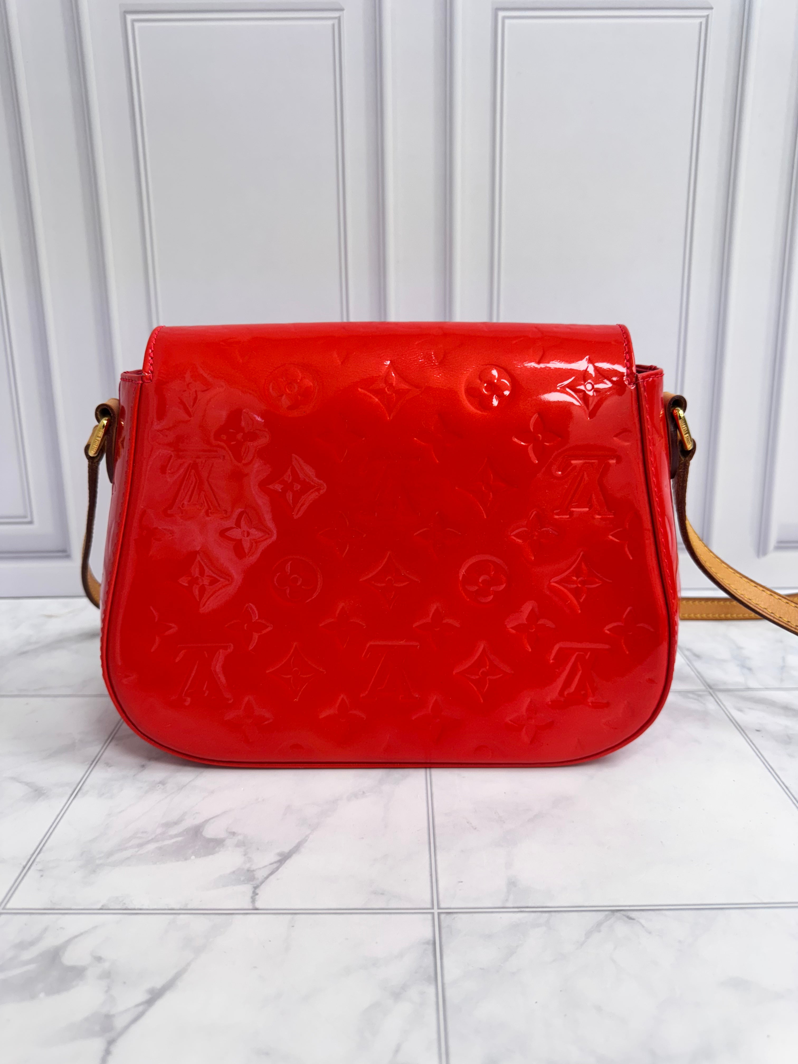 Louis Vuitton Red Vernis Bellflower Bag GM