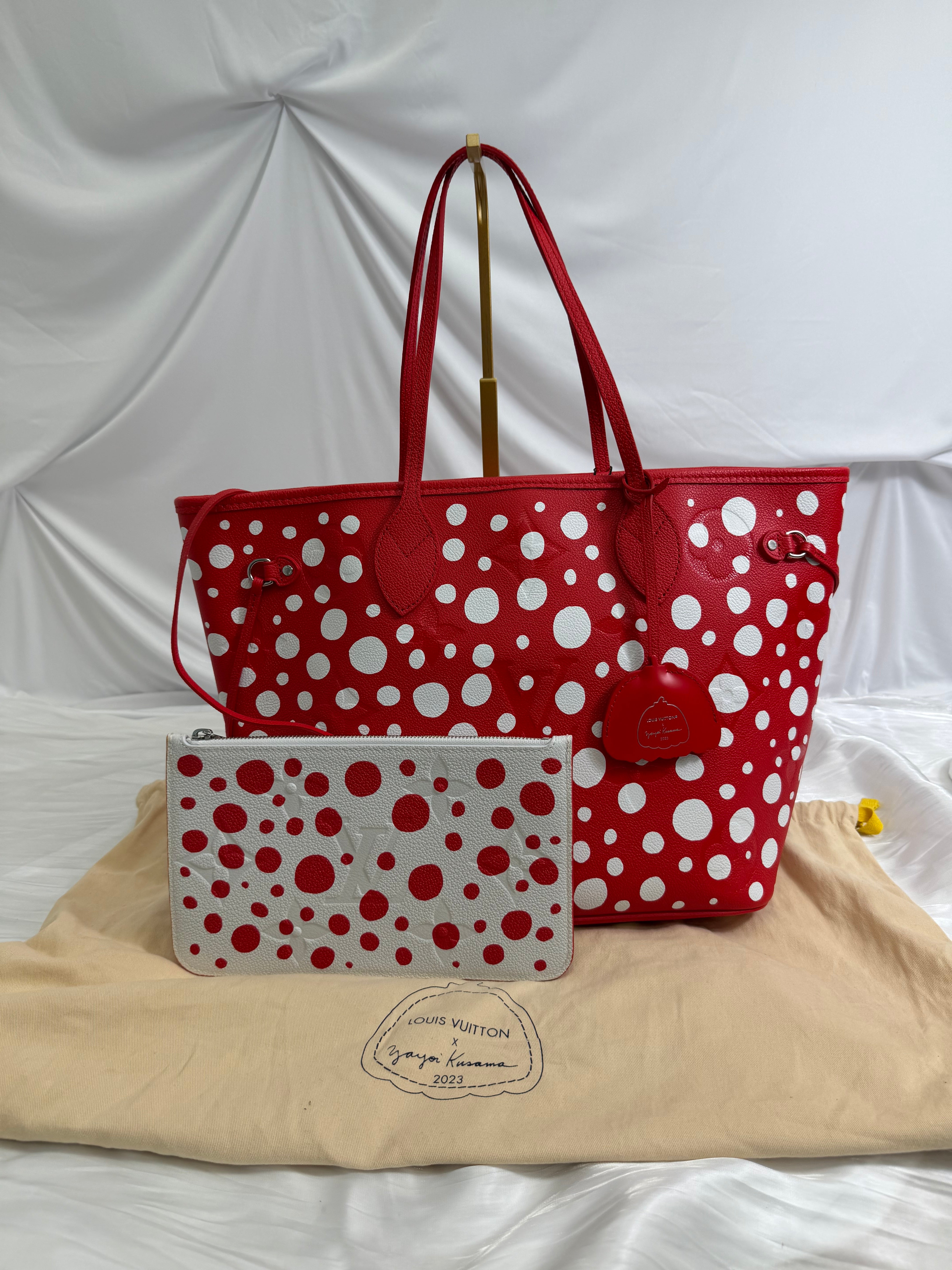 BRAND NEW Louis Vuitton X Yayoi Kusama Red Infinity Dots Neverfull MM